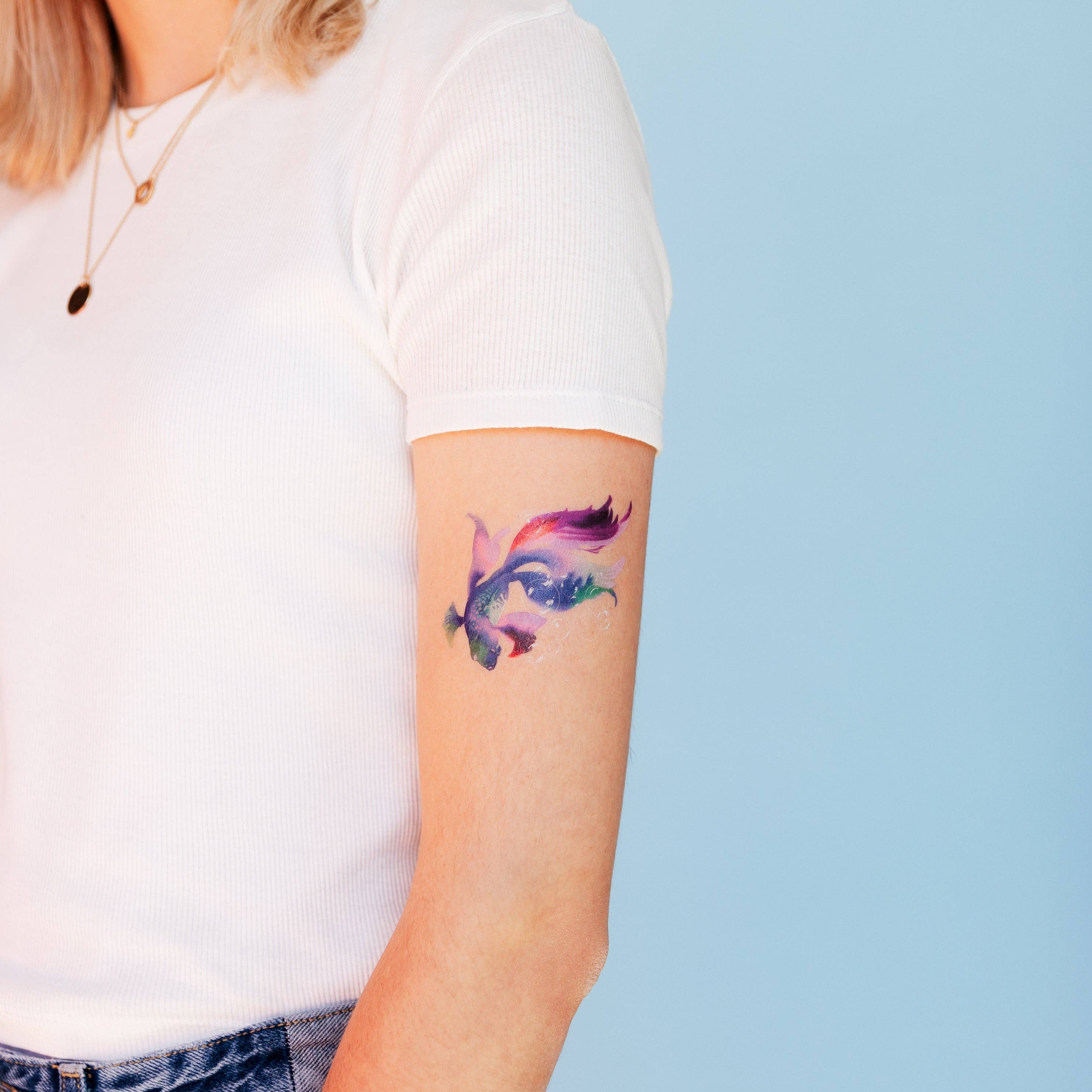 Betta Fish Tattoo Pair