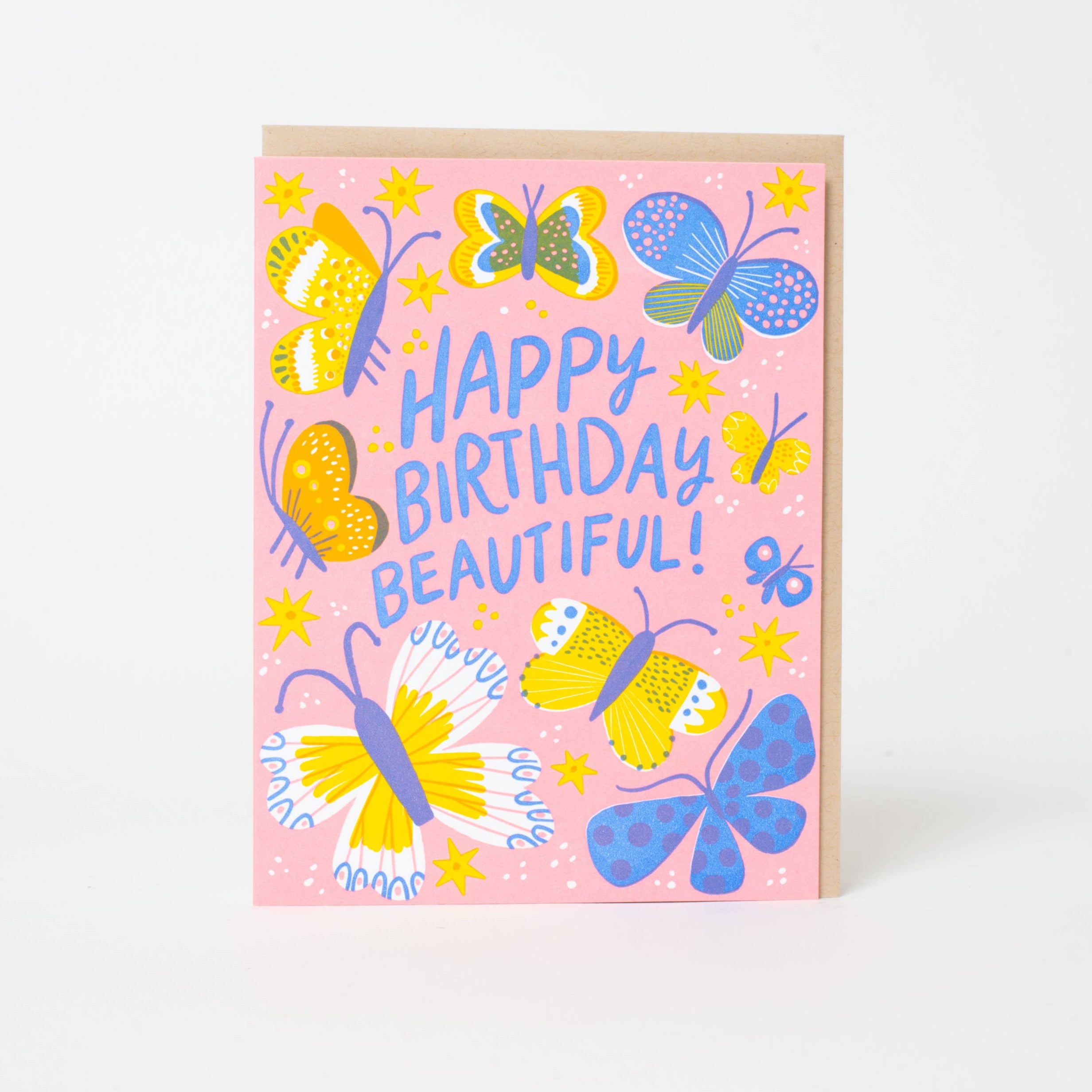 Butterfly Birthday Letterpress Greeting Card by Hello!Lucky