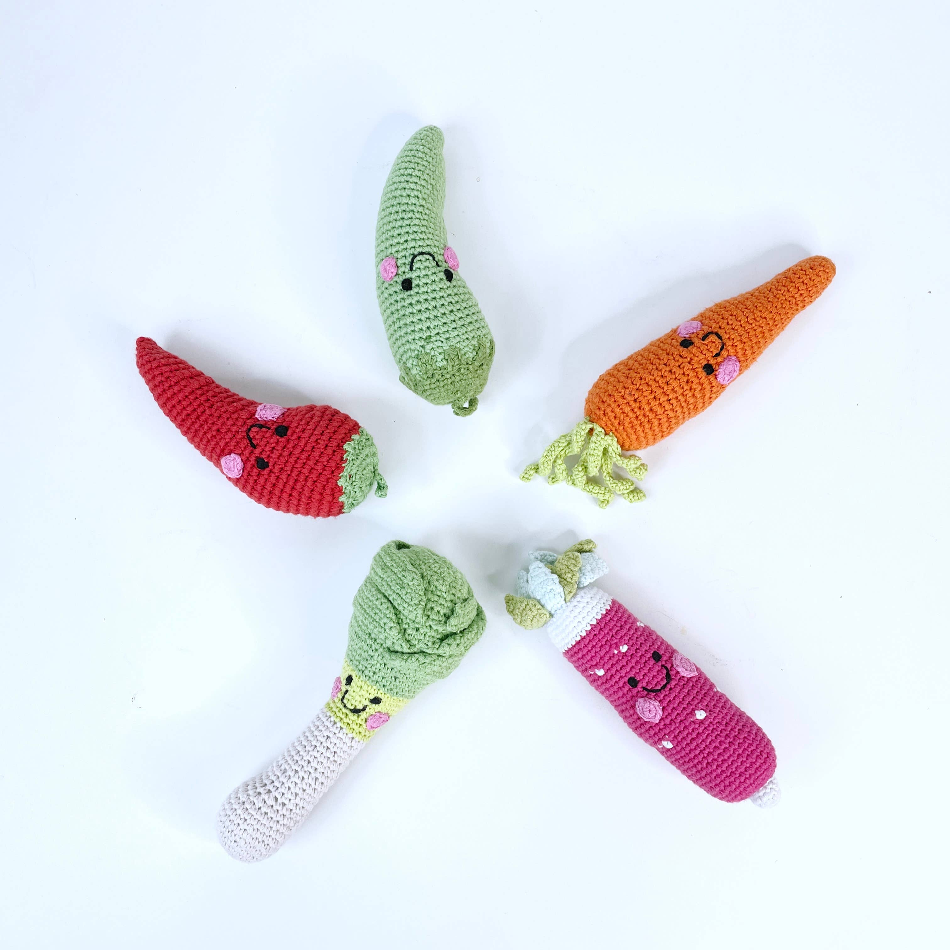 Handmade Carrot Baby Rattle