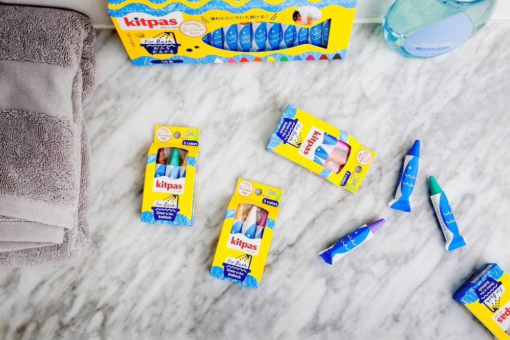 Kitpas Bath Crayons - Purple, Blue, Green