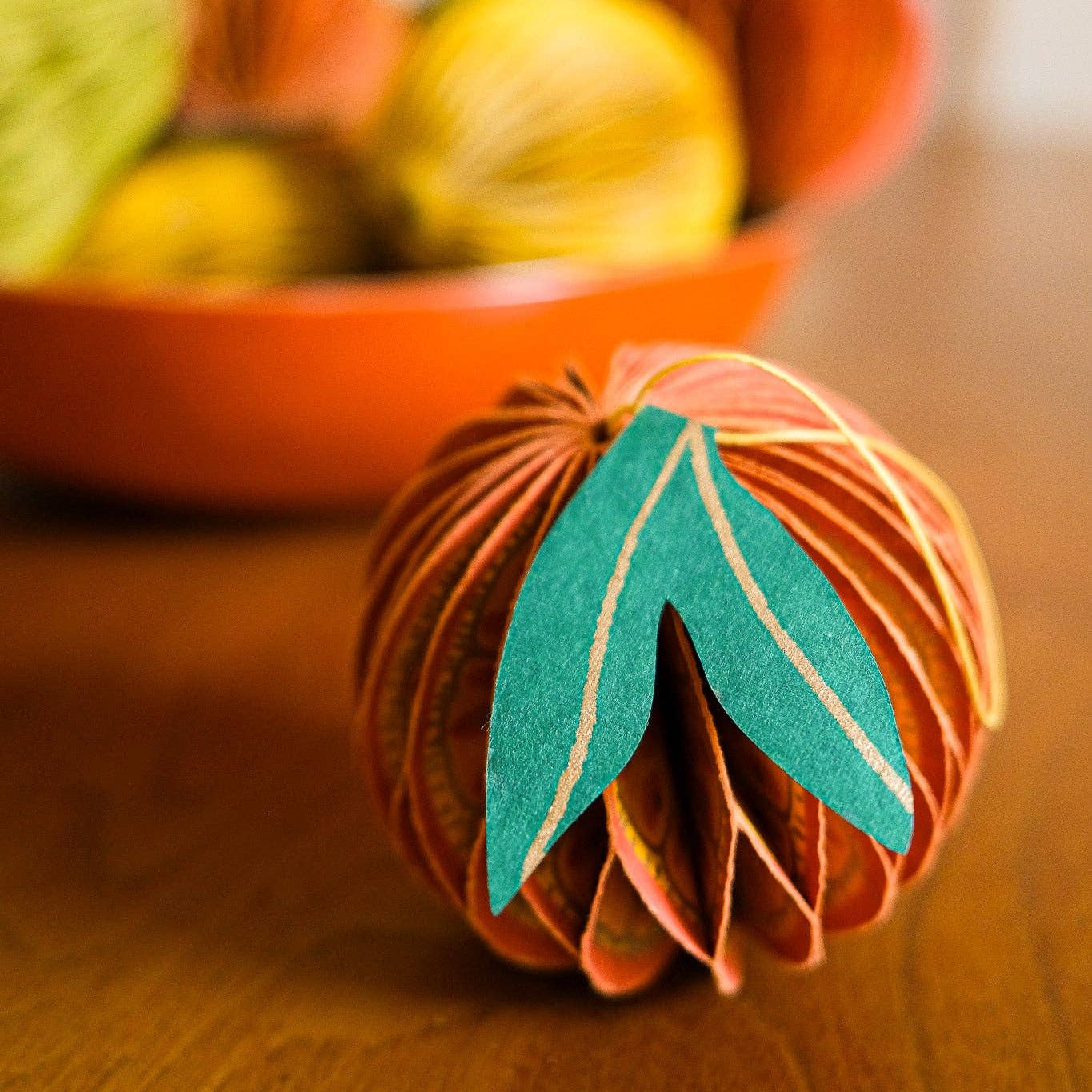 Orange Honeycomb Ornament