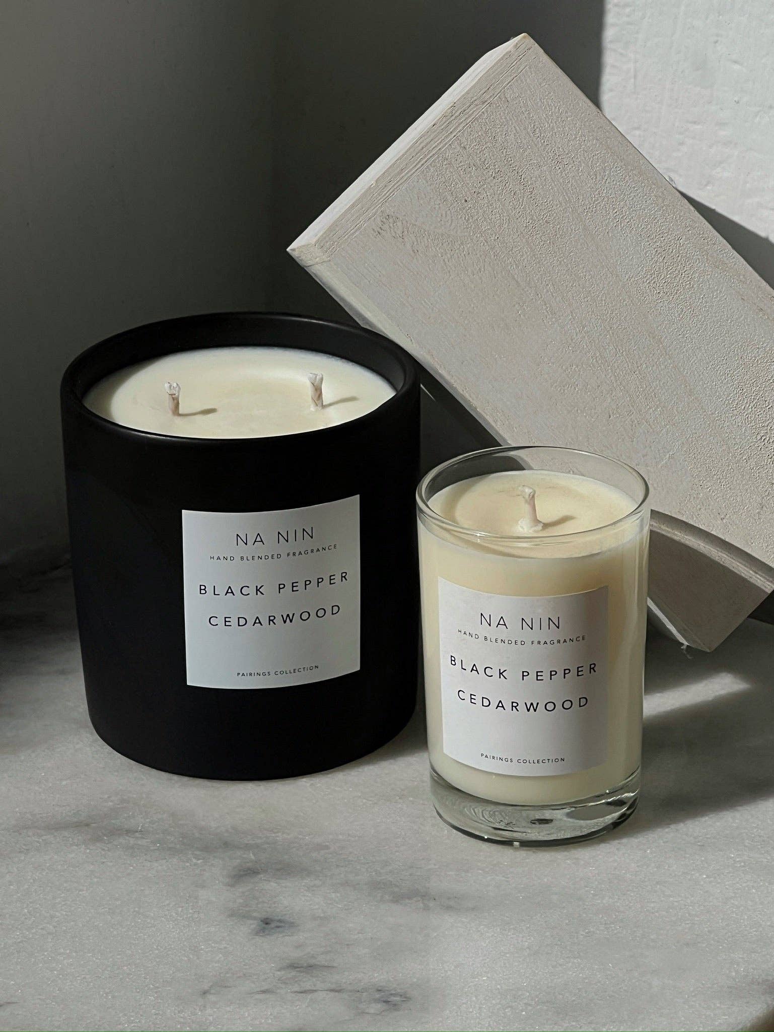 Black Pepper & Cedarwood Candle / Available in Multiple Sizes