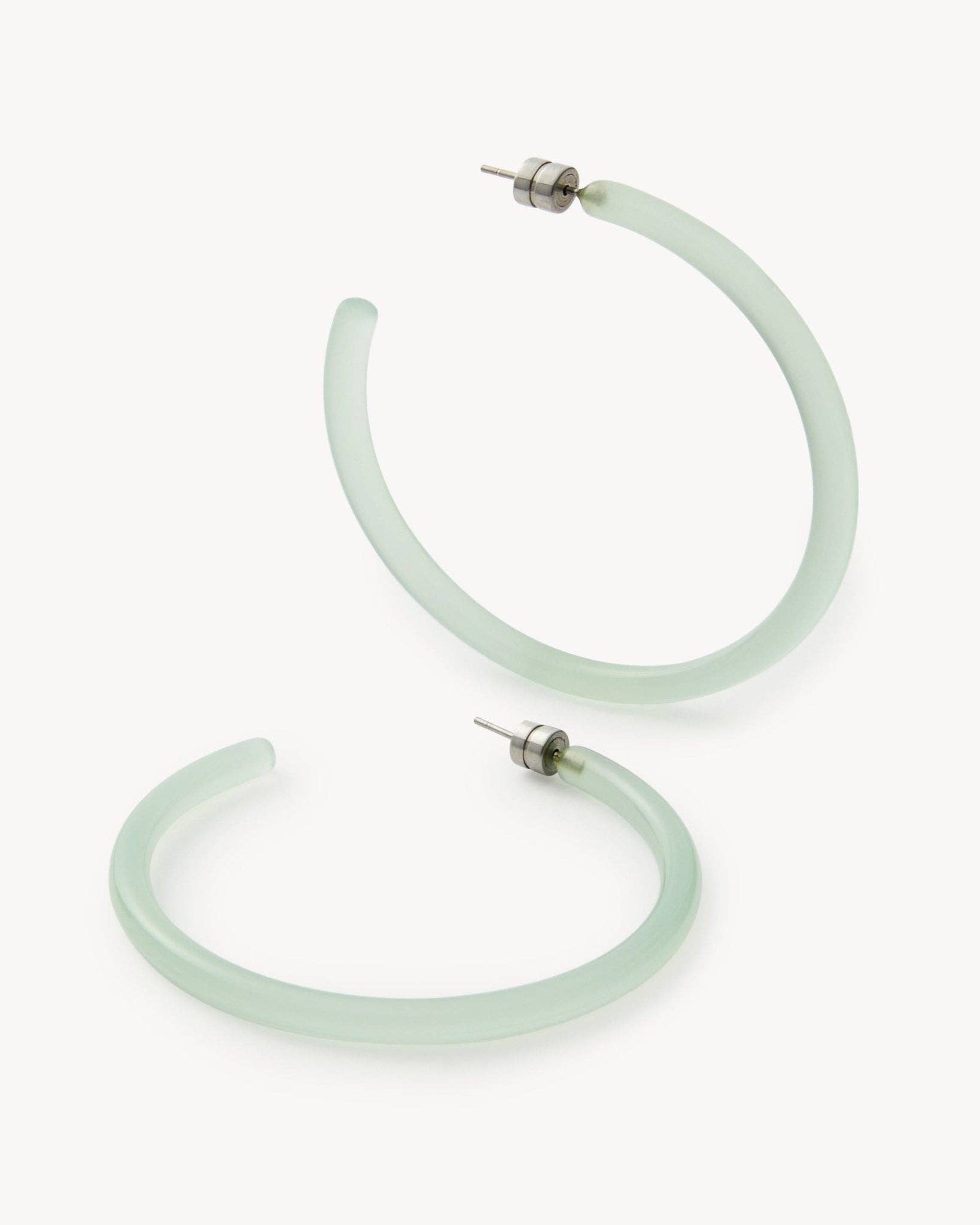 Large Hoops in Sea Glass