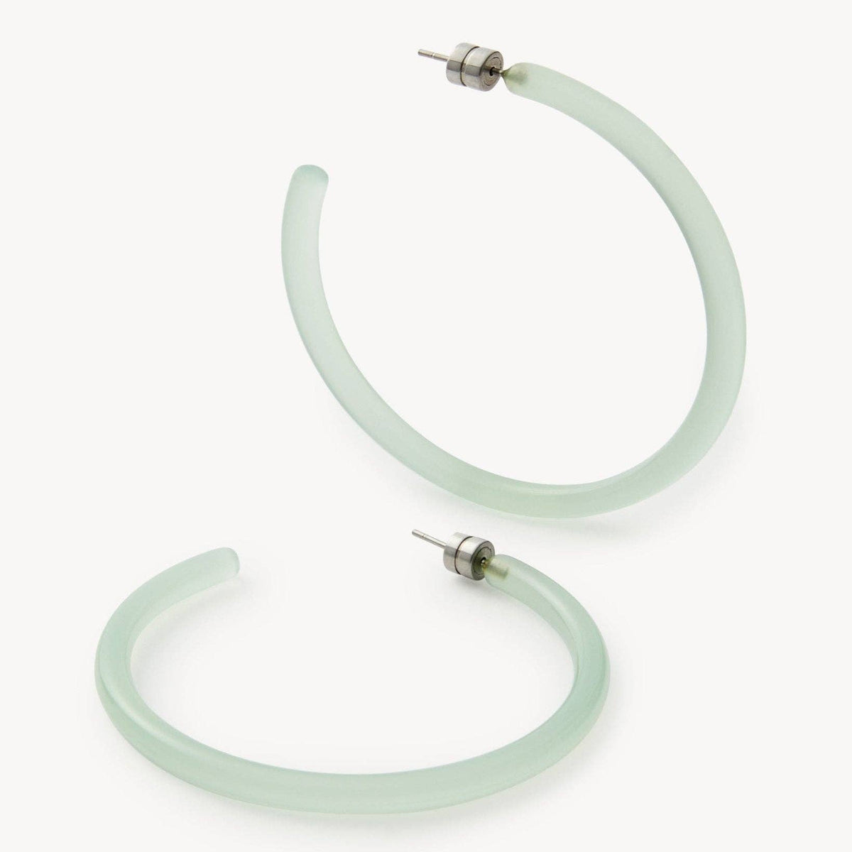 Large Hoops in Sea Glass