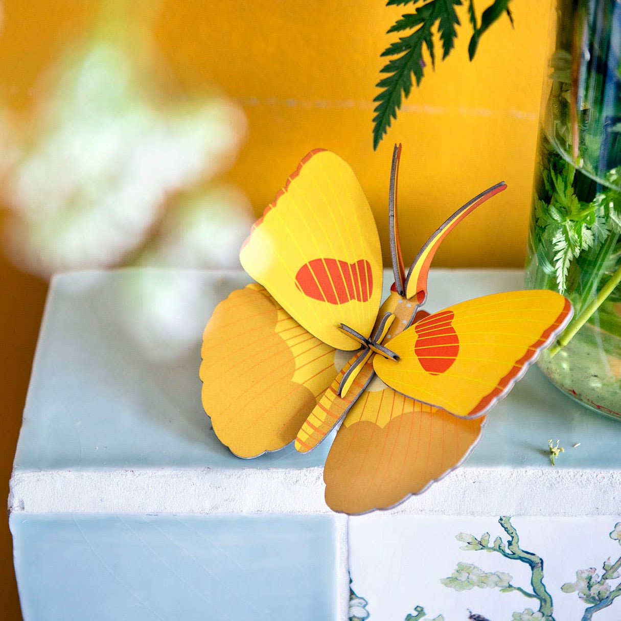 Yellow Butterfly 3D Wall Art