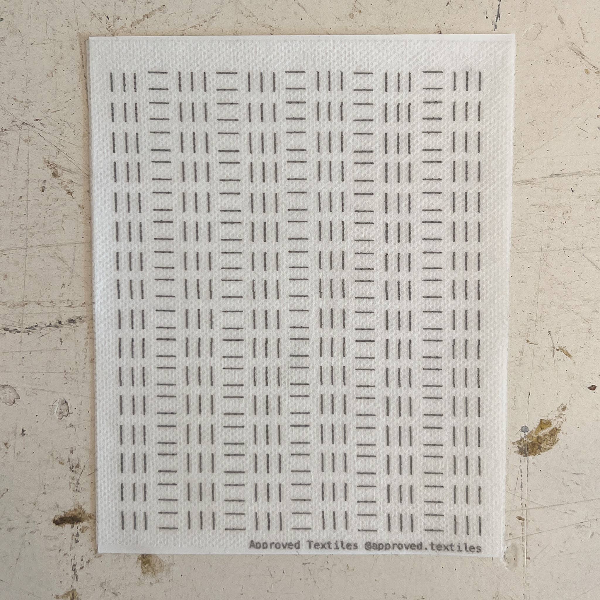 Visual Mending Embellishment Transfer- Vertical Dashes