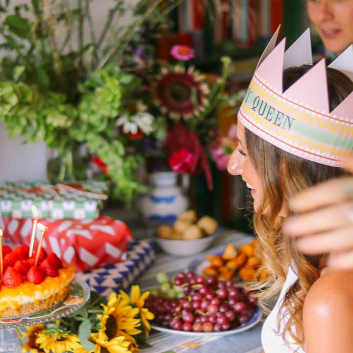 Birthday Queen Party Hat Card