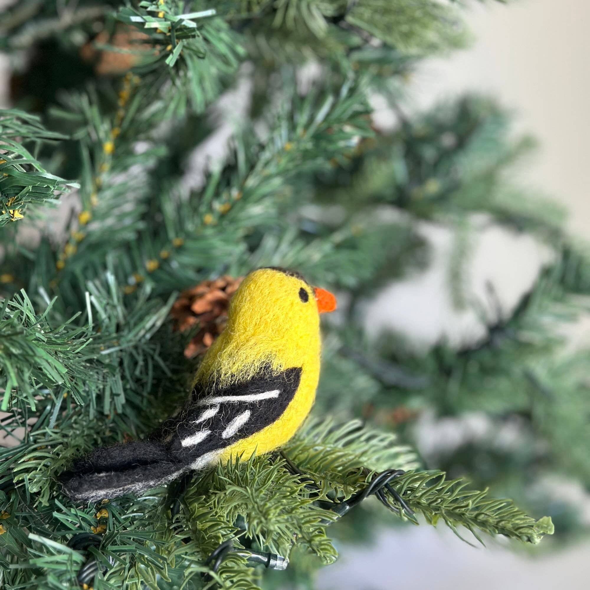 Goldfinch Felt Ornament