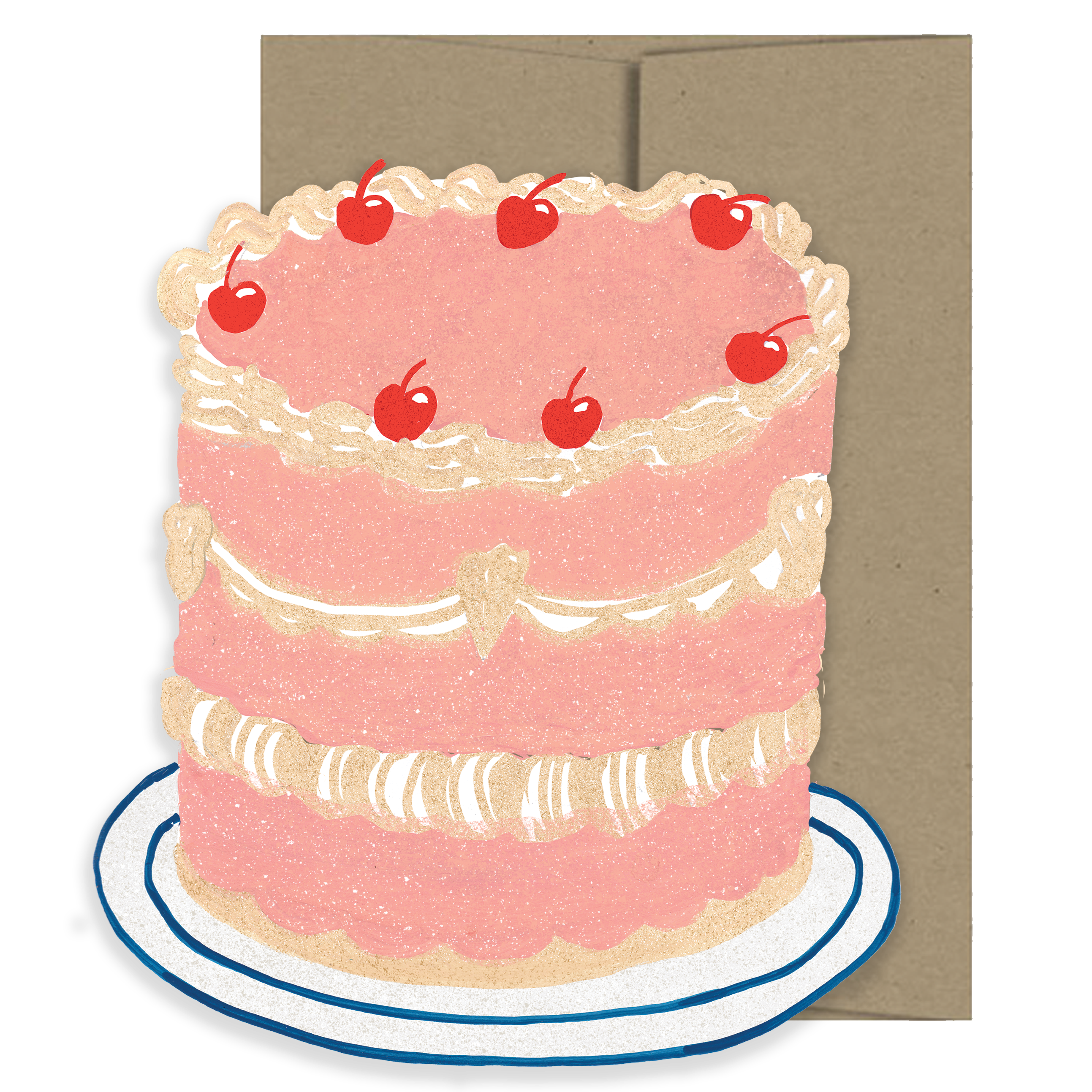 Party Cake Die Cut Card