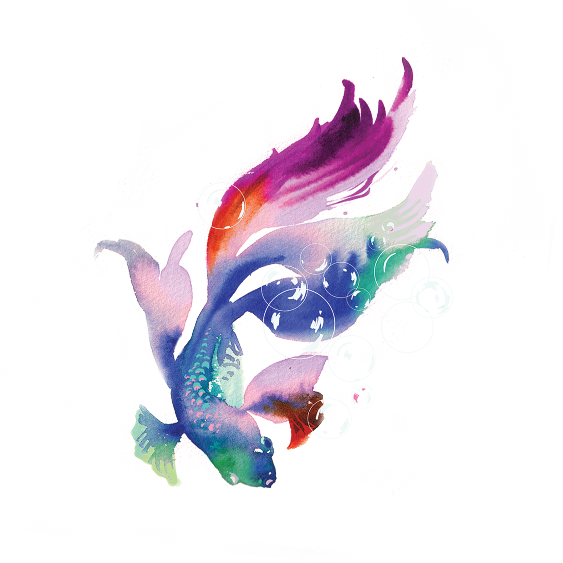 Betta Fish Tattoo Pair