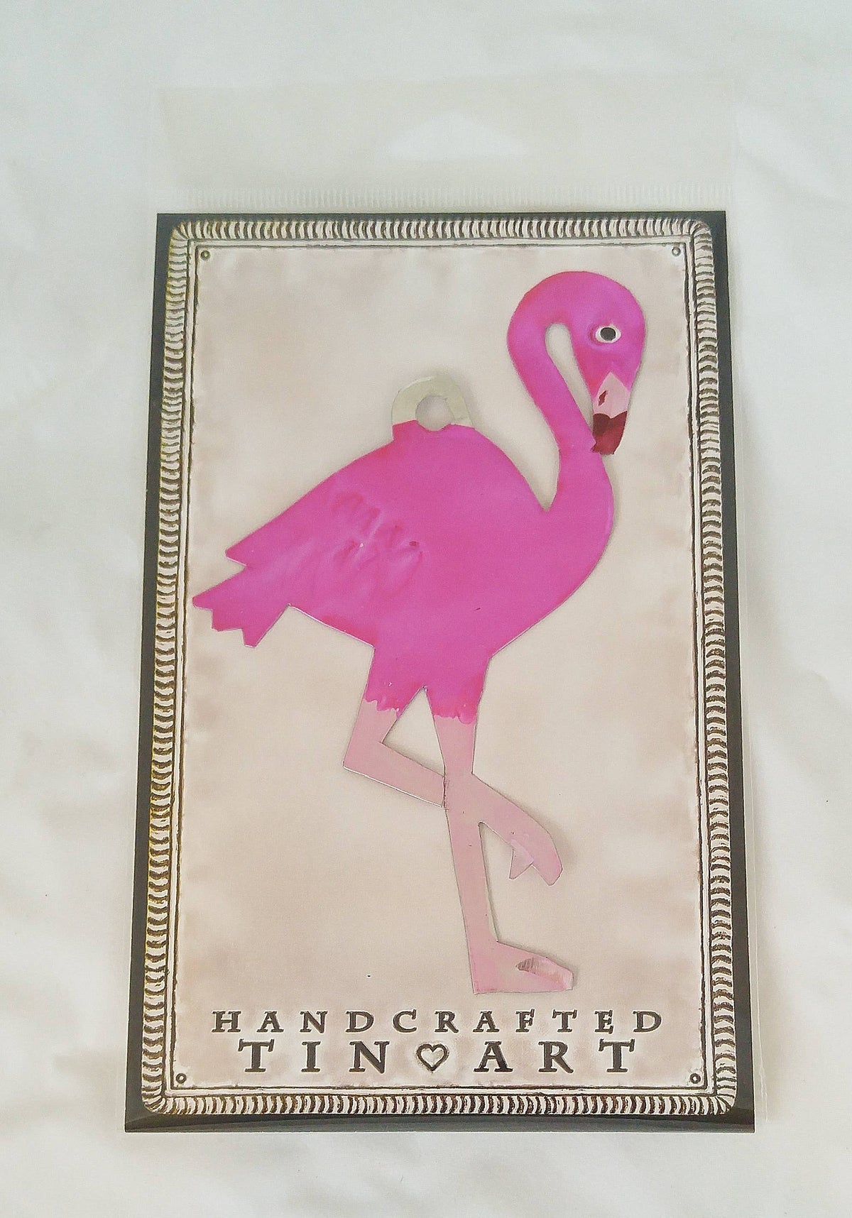 Tin Flamingo Ornament