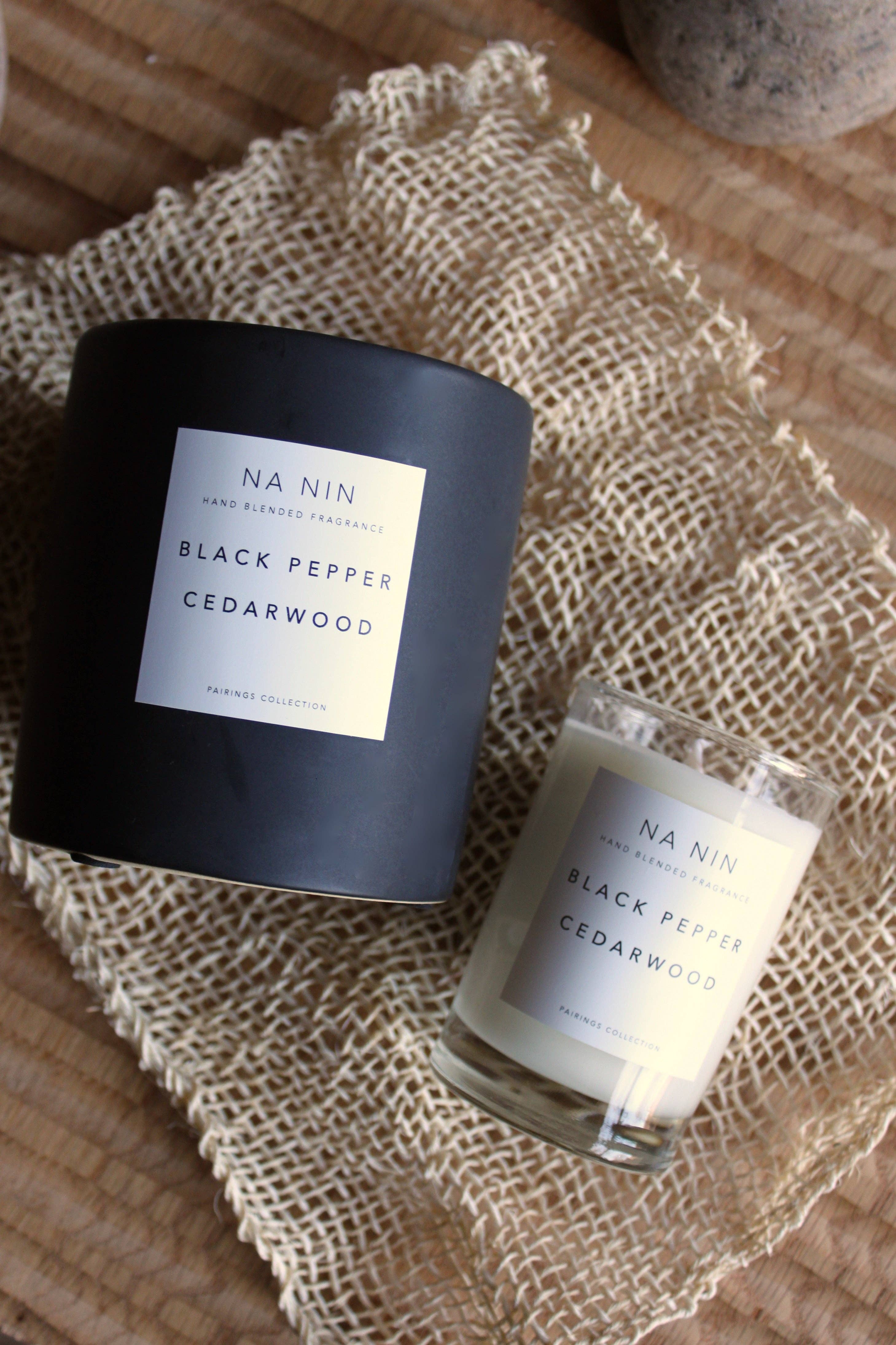 Black Pepper & Cedarwood Candle / Available in Multiple Sizes