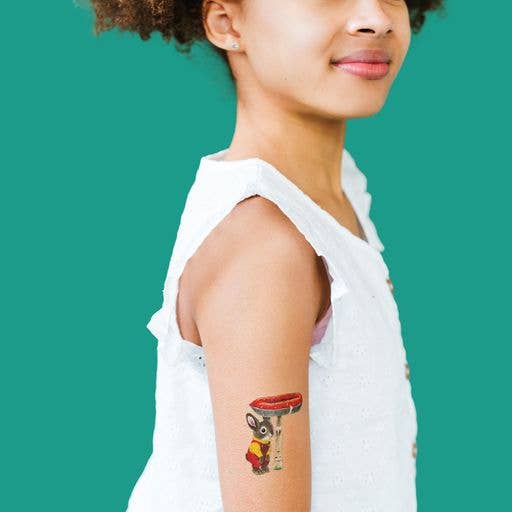 Toadstool Bunny Tattoo Pair