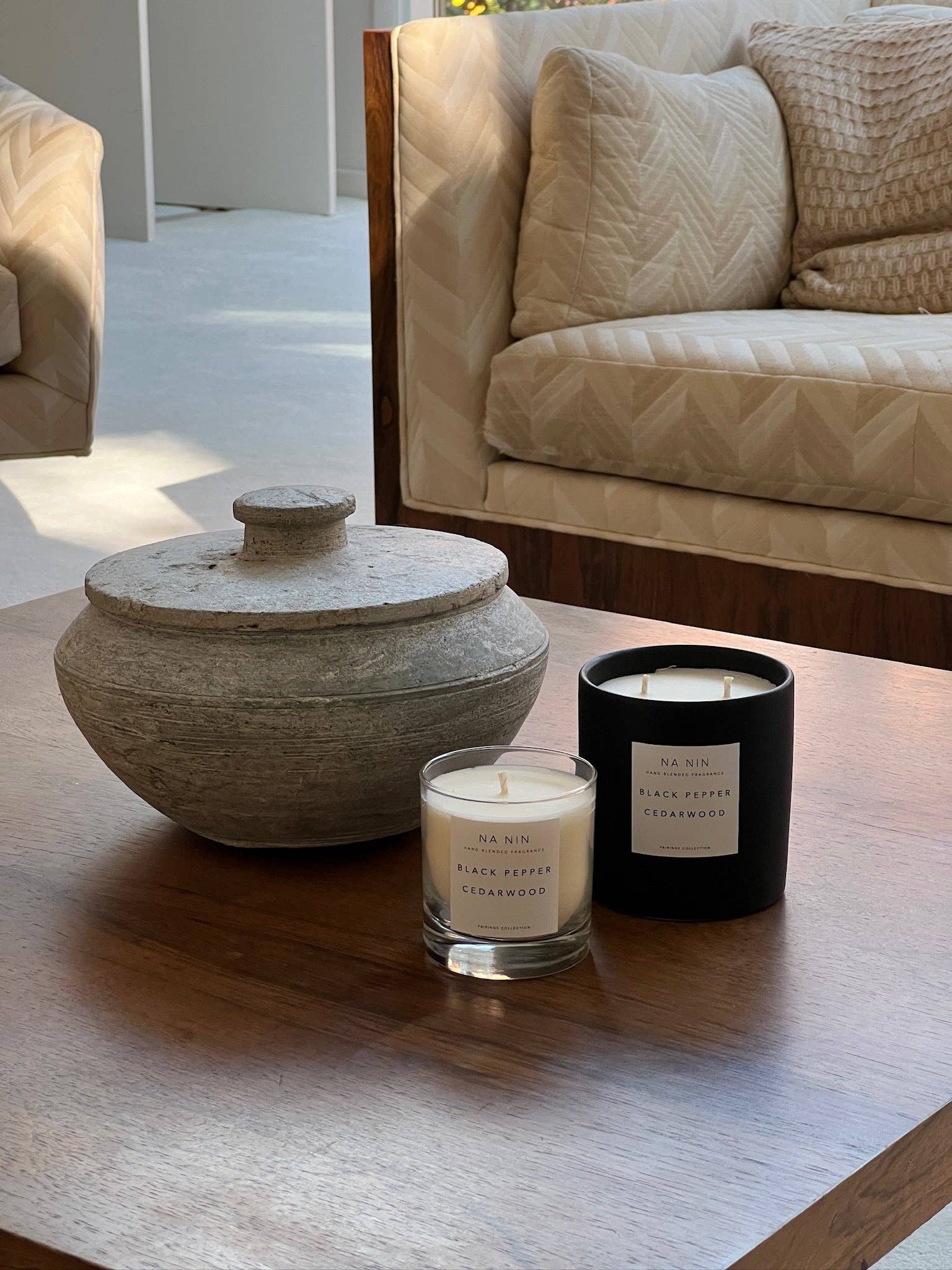 Black Pepper & Cedarwood Candle / Available in Multiple Sizes