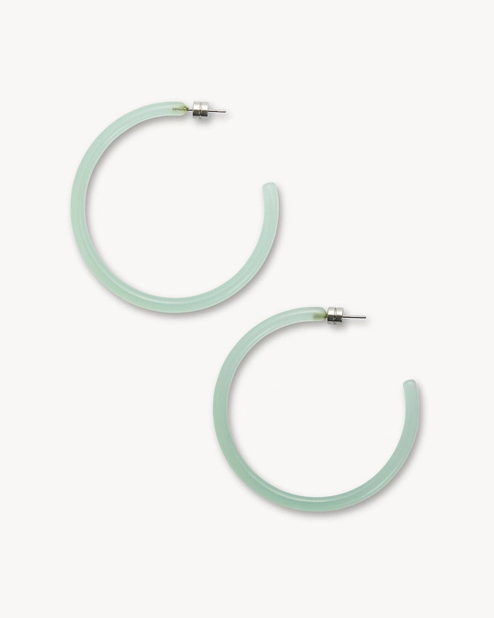 Large Hoops in Sea Glass