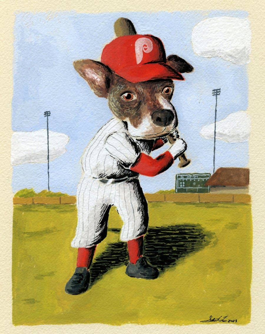 Phillies Dog Print