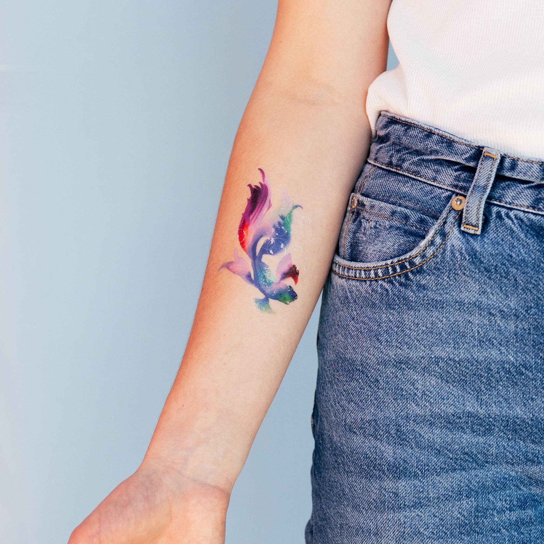 Betta Fish Tattoo Pair