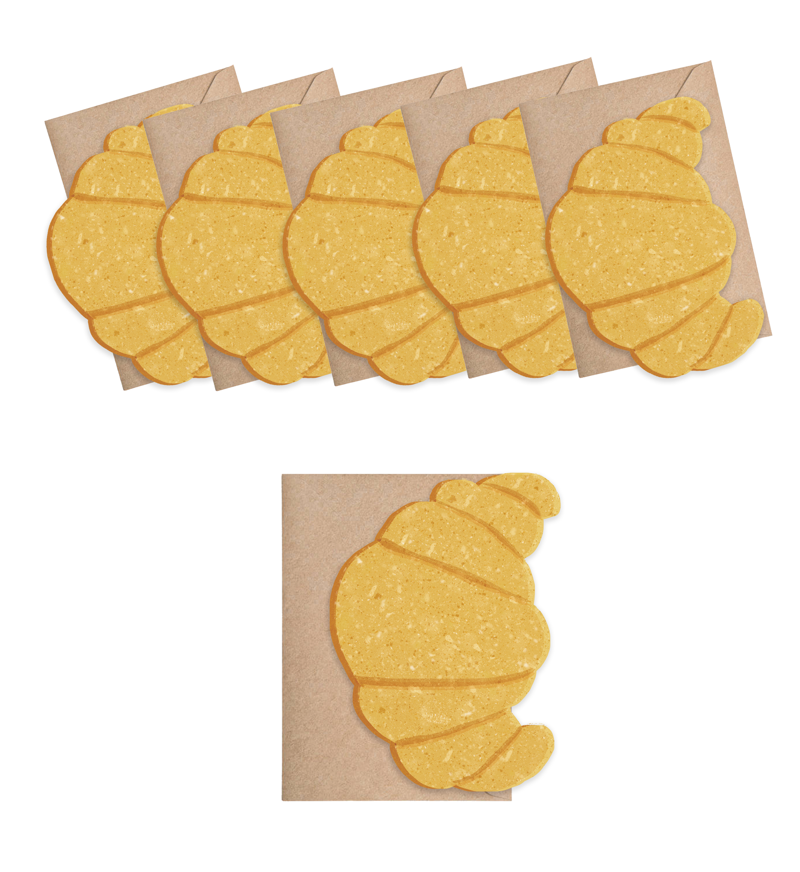 Croissant Mini Cards - box of 6