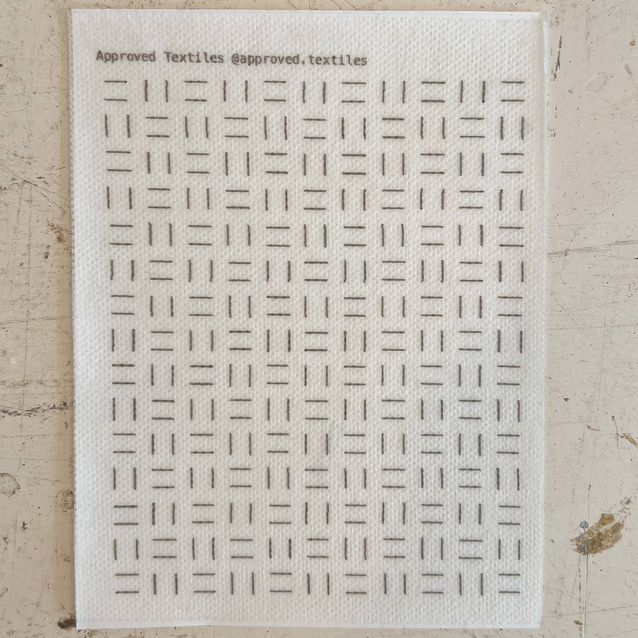 Visual Mending Embellishment Transfer- Vertical Dashes