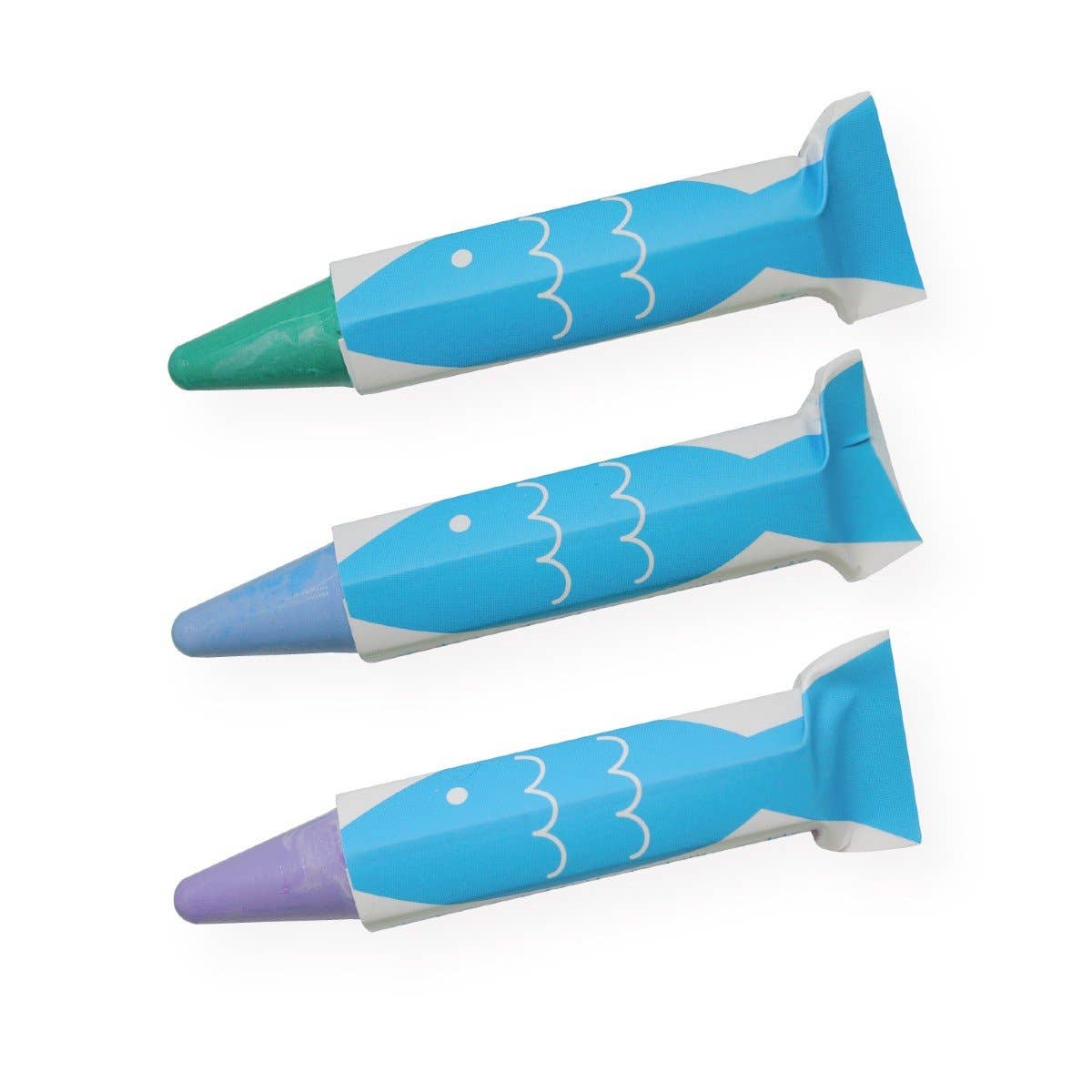 Kitpas Bath Crayons - Purple, Blue, Green