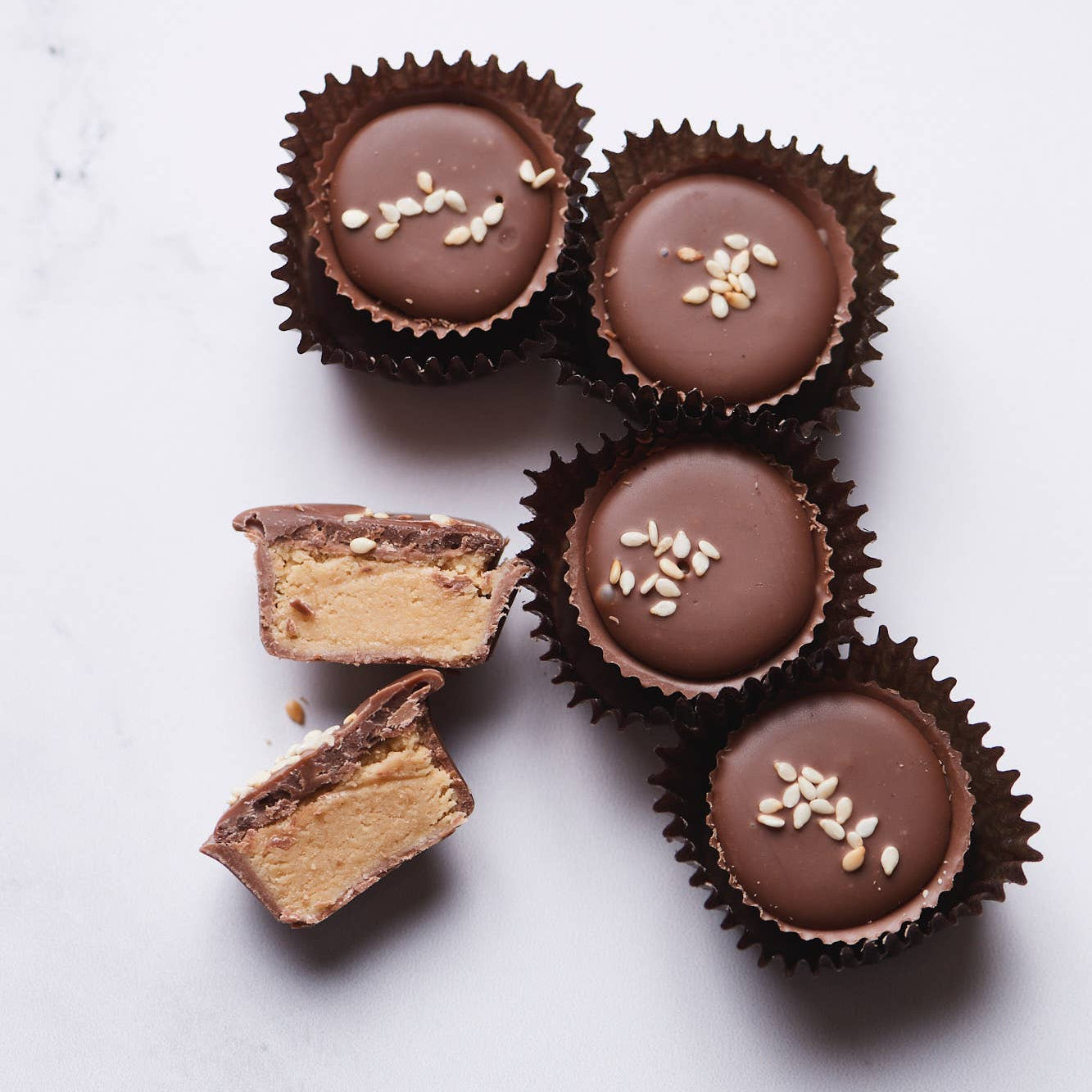 Milk Chocolate Tahini Cups