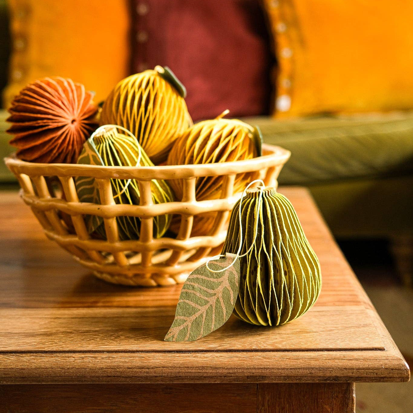 Pear Honeycomb Ornament