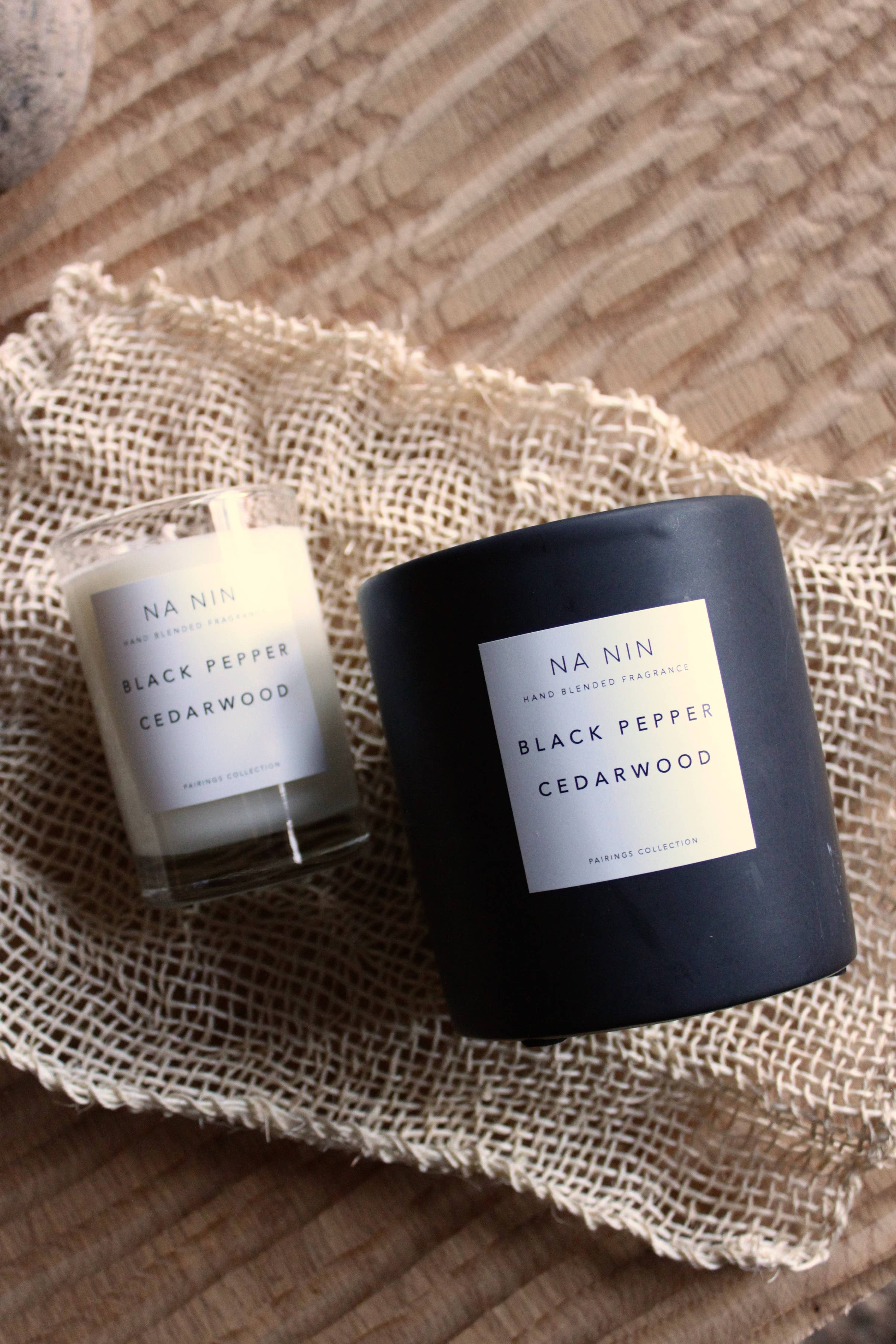 Black Pepper & Cedarwood Candle / Available in Multiple Sizes