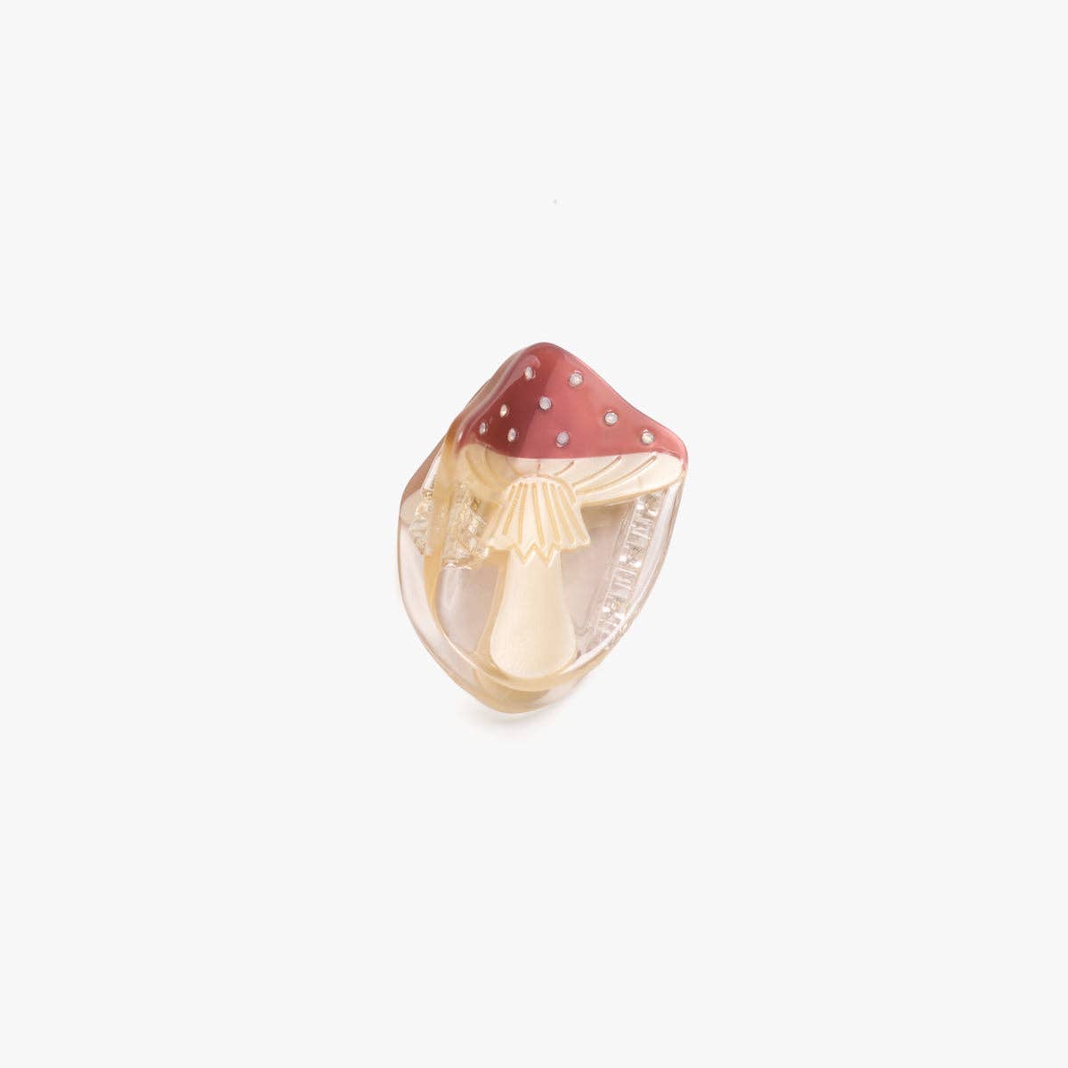 Mushroom Mini Claw - Acetate Hair Accessory with rhinestones