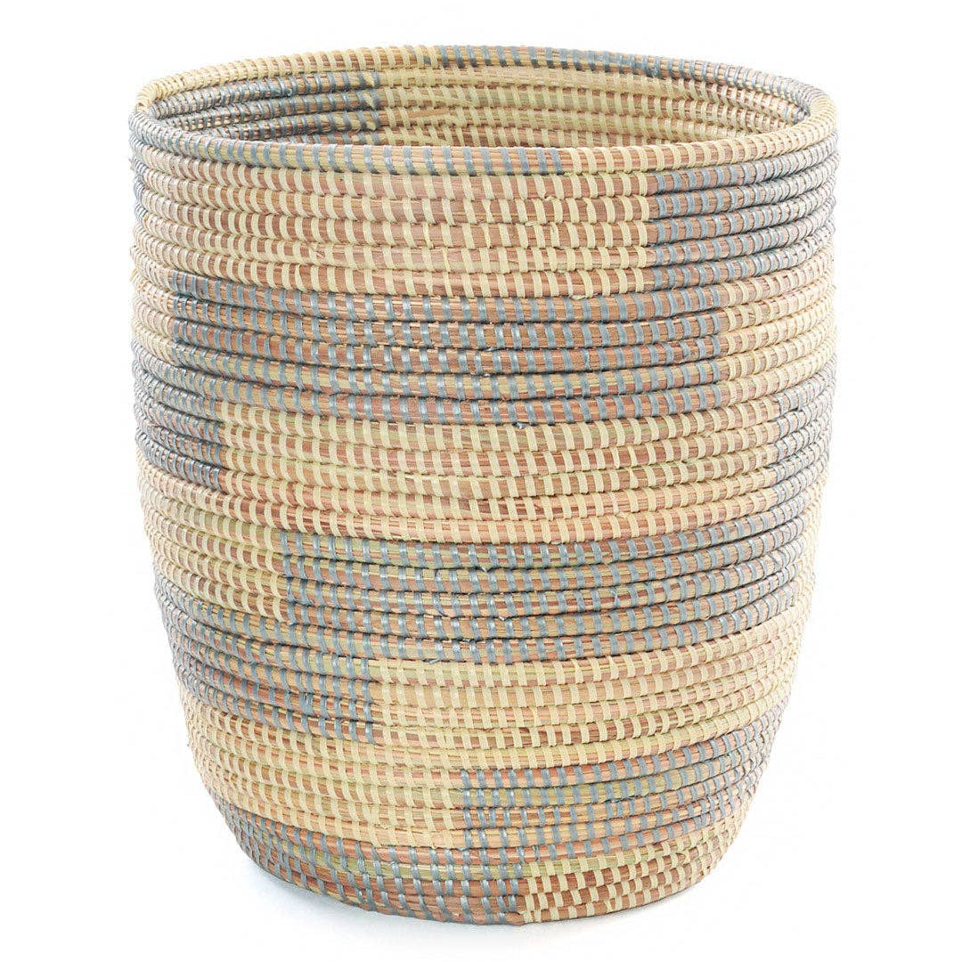 Silver & Cream Stairstep Basket