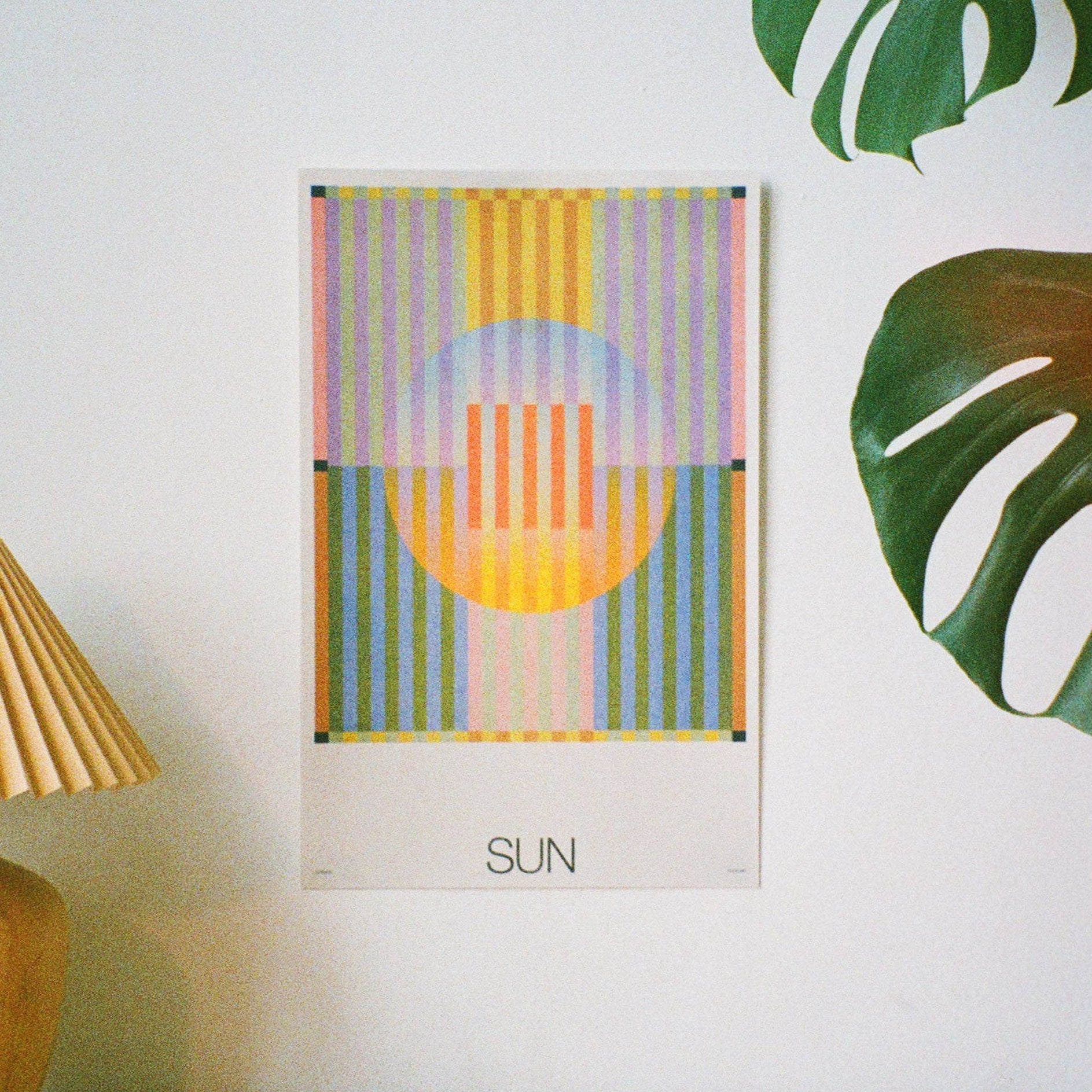 Sun Risograph Print