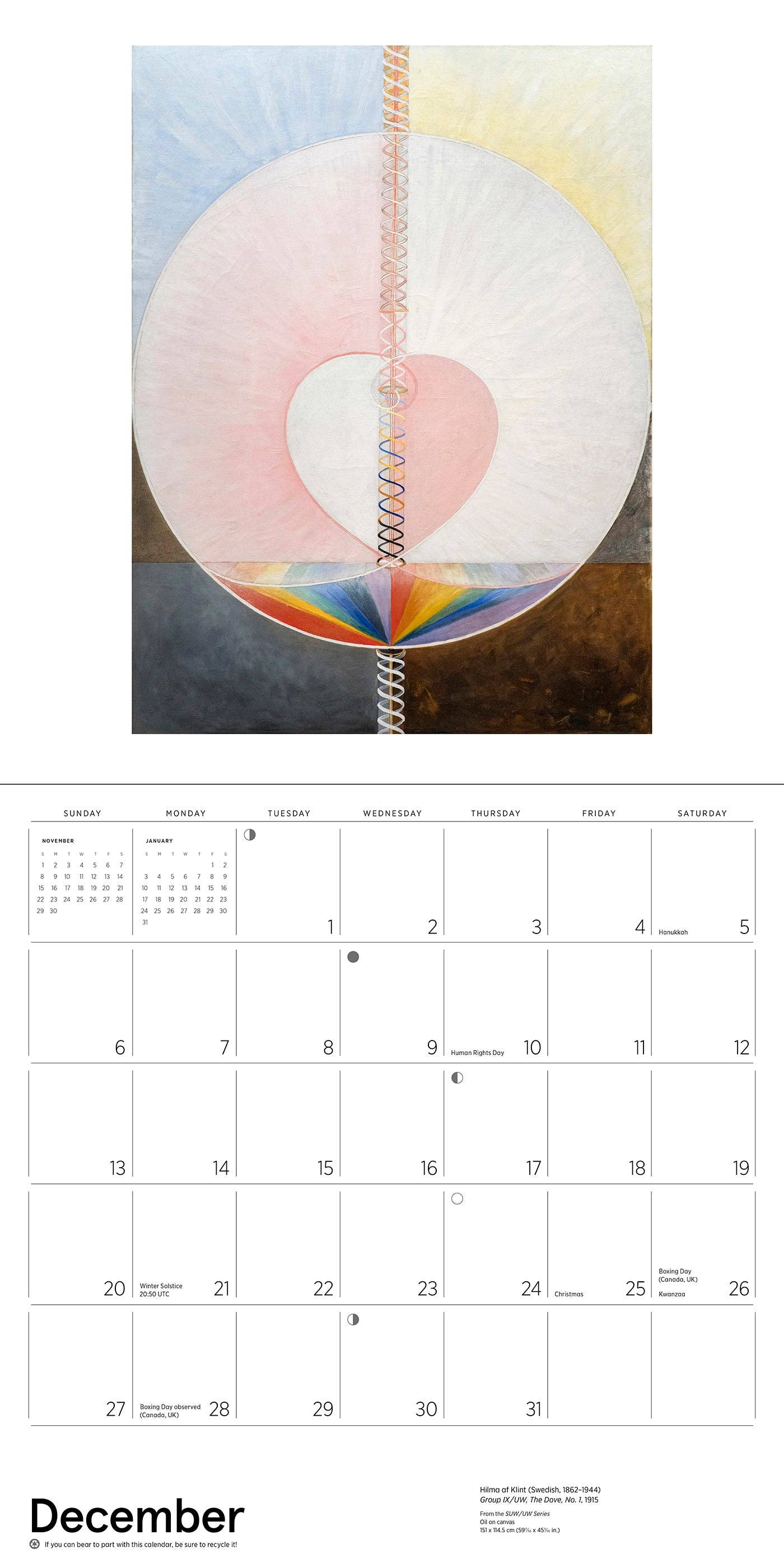 Hilma af Klint: Original Abstraction 2026 Wall Calendar