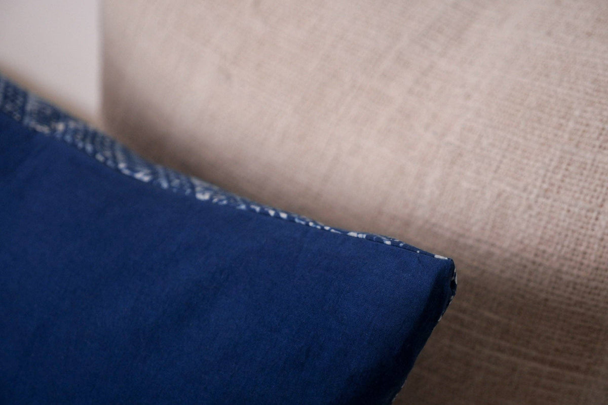 Natural Colours Cushion Cover, Indigo wax, No.1