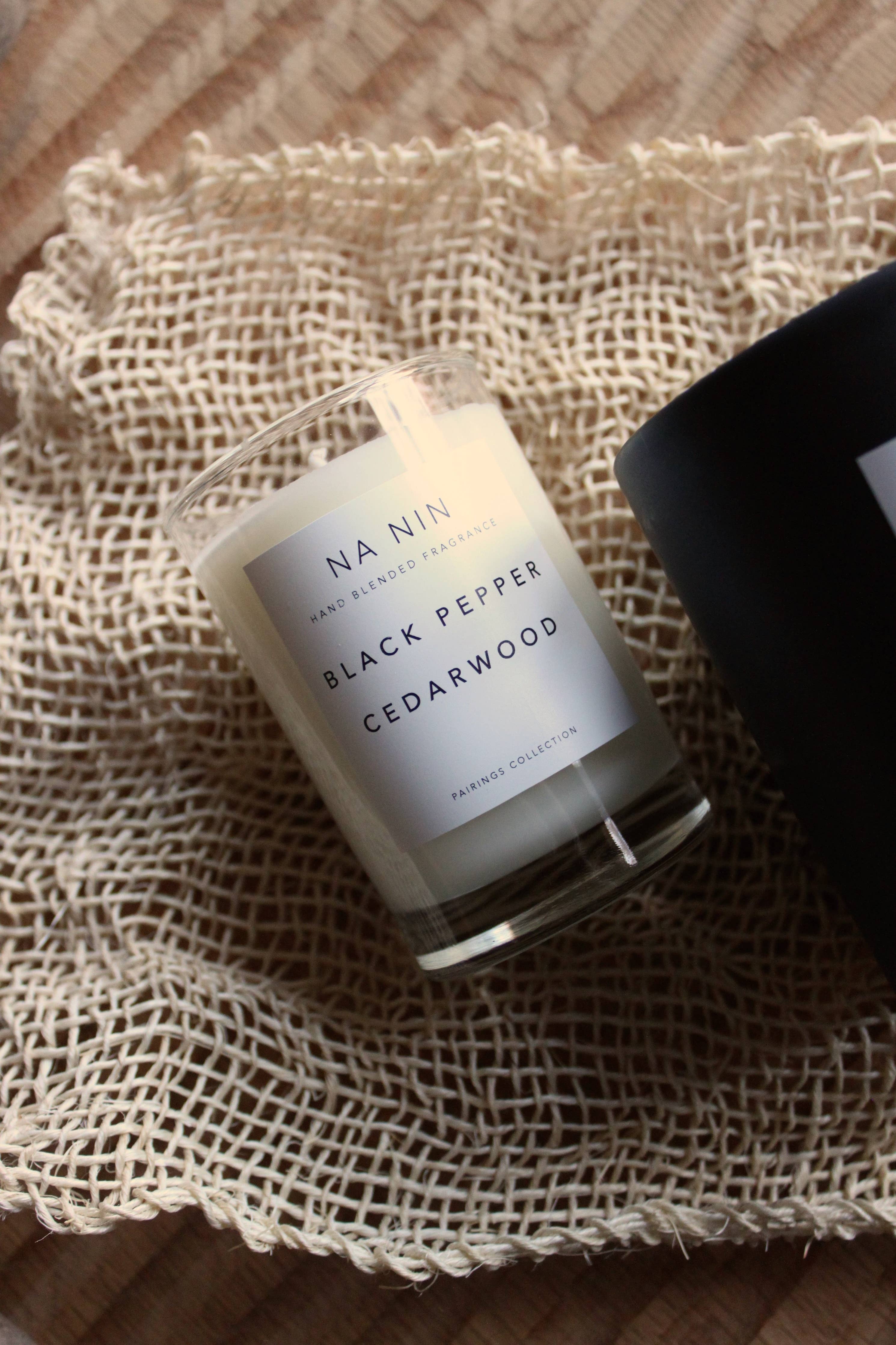 Black Pepper & Cedarwood Candle / Available in Multiple Sizes