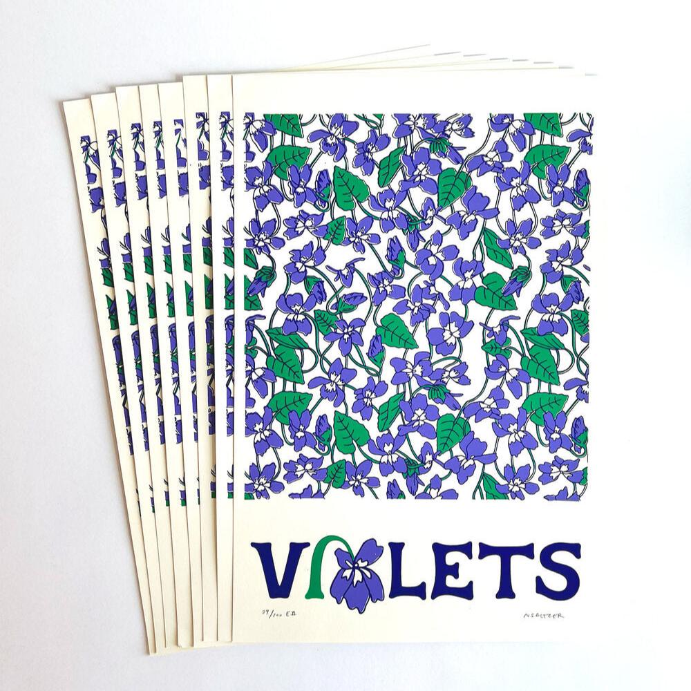 Violets Screen Print