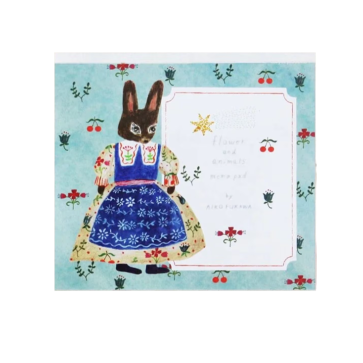 Flowers and Animals Memo Pad