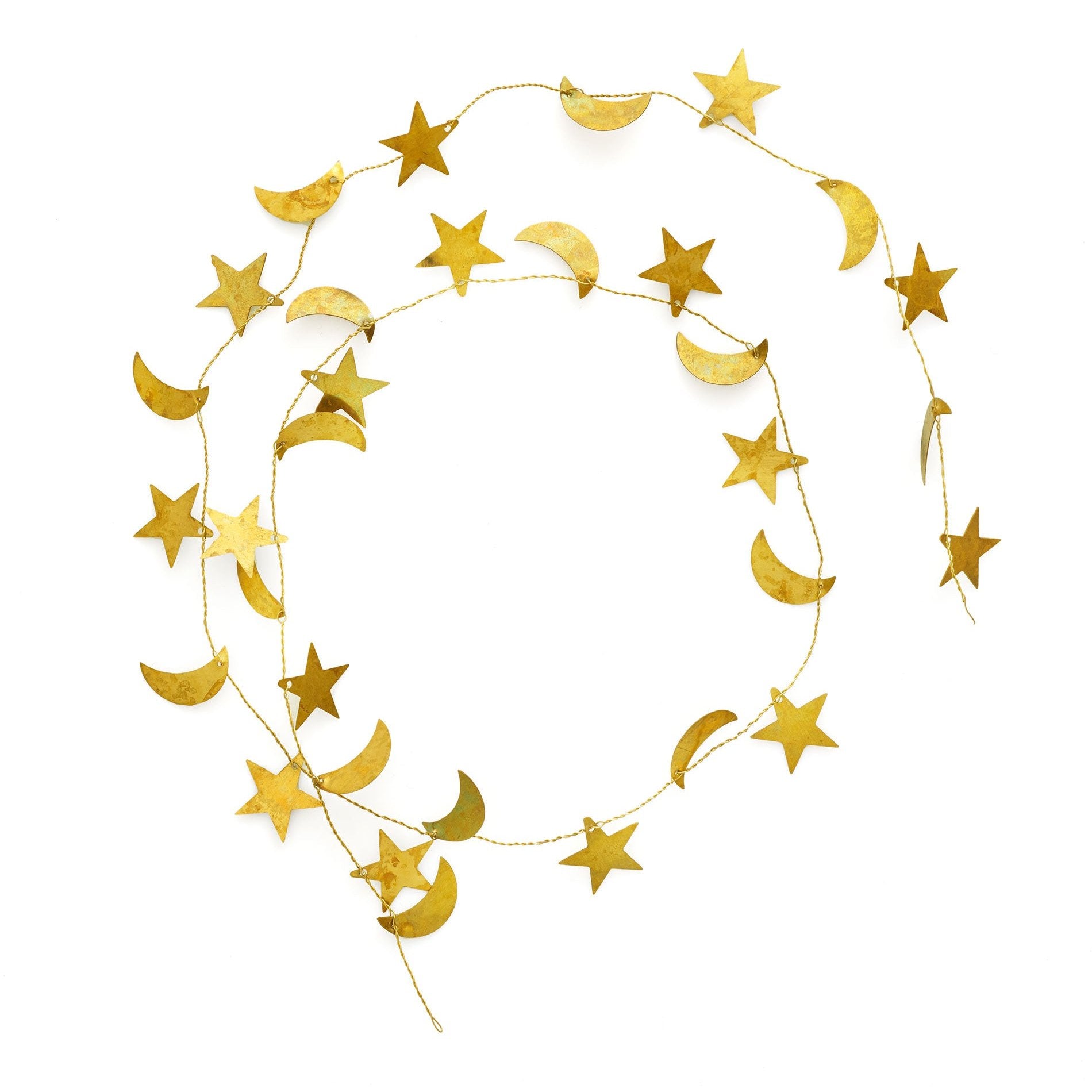 Brass Moon & Star Garland