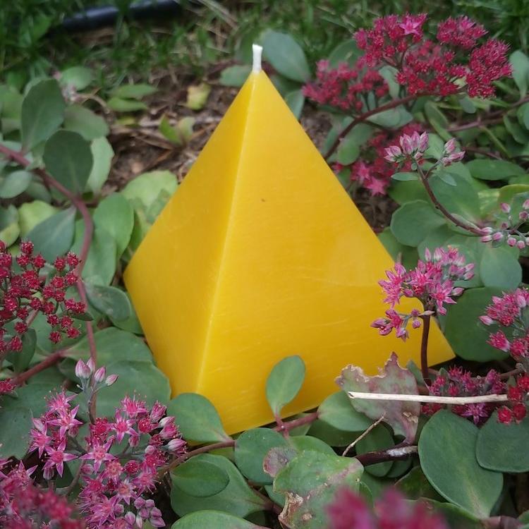 Beeswax Pyramid Candle