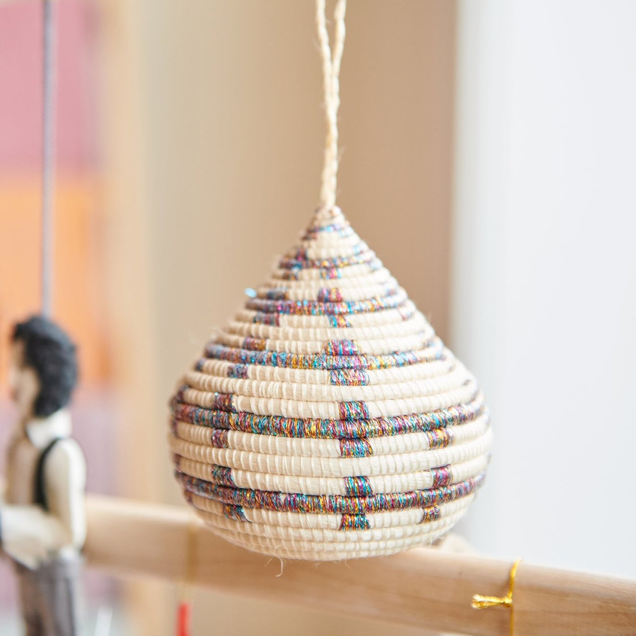 Patterned Multicolor Metalic Ornament