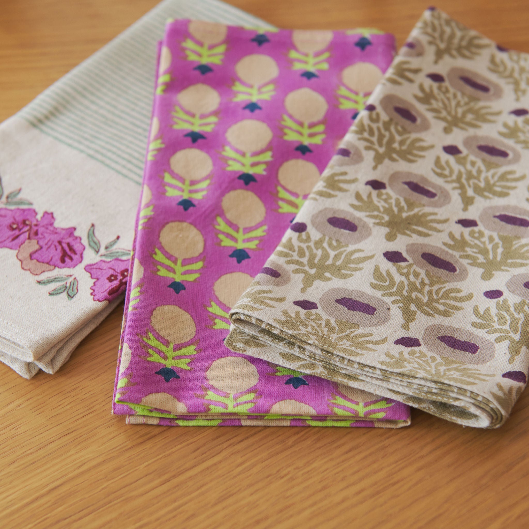 Rumi Block-Printed Napkin (Plum)