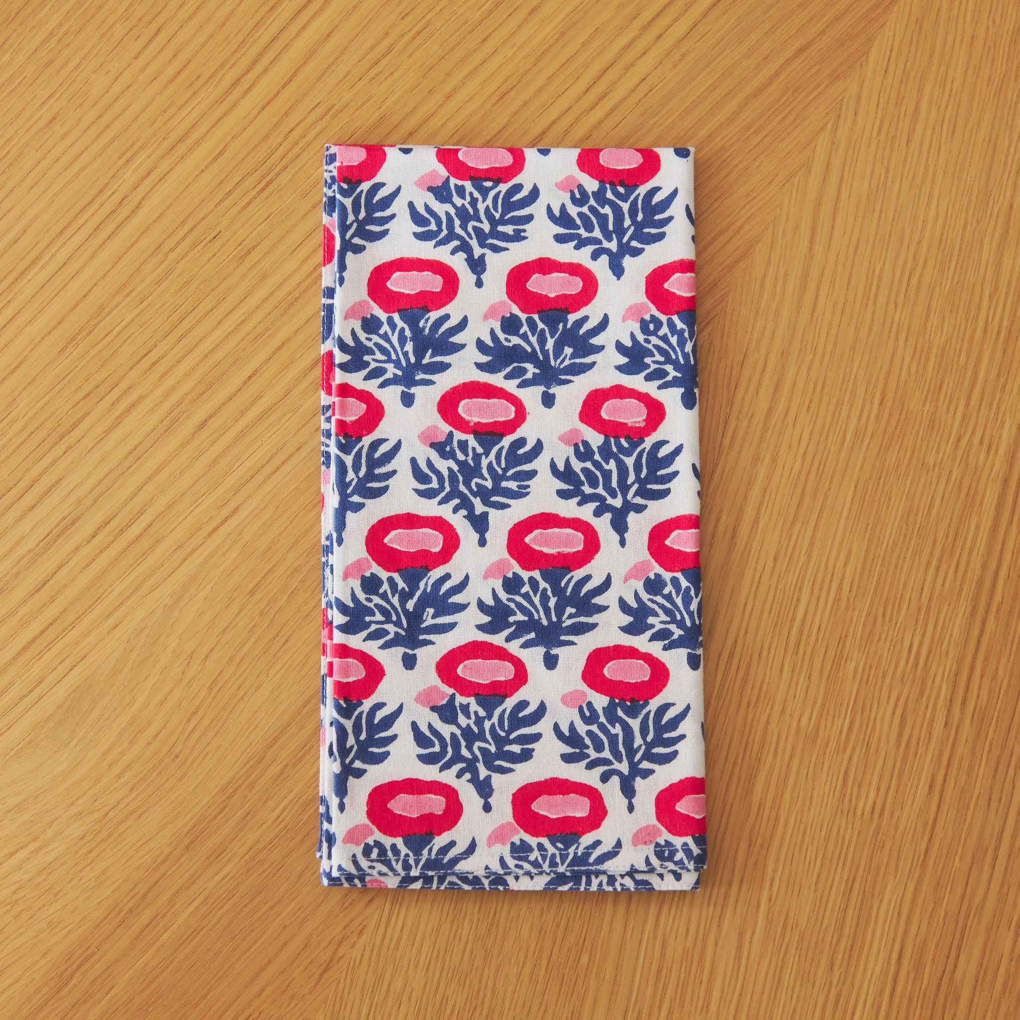 Rumi Block-Printed Napkin (Red)