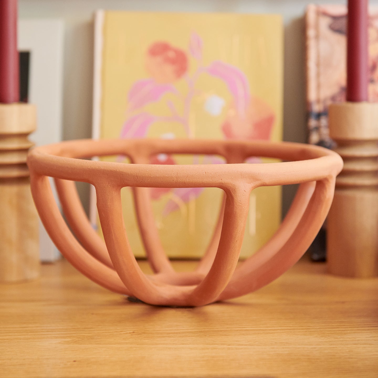 Prong Fruit Bowl, Terracotta