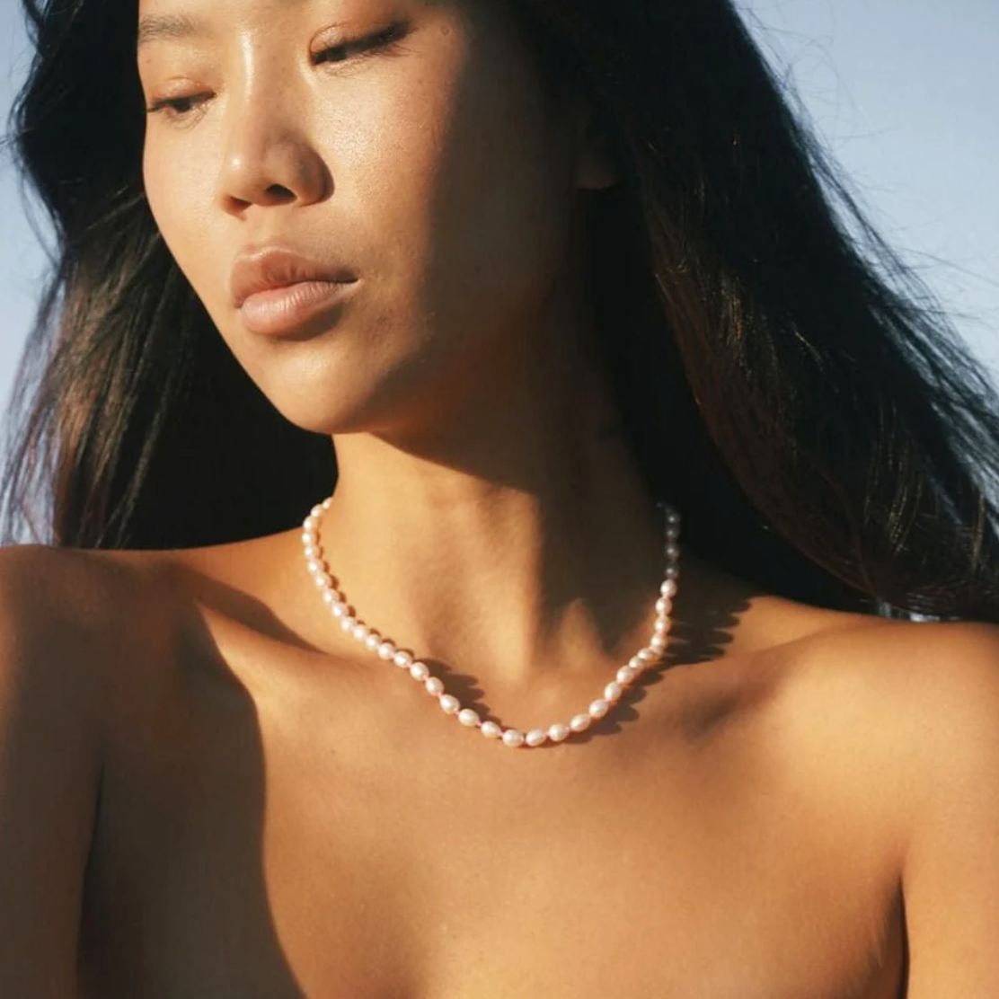 Cluster Pearl Necklace