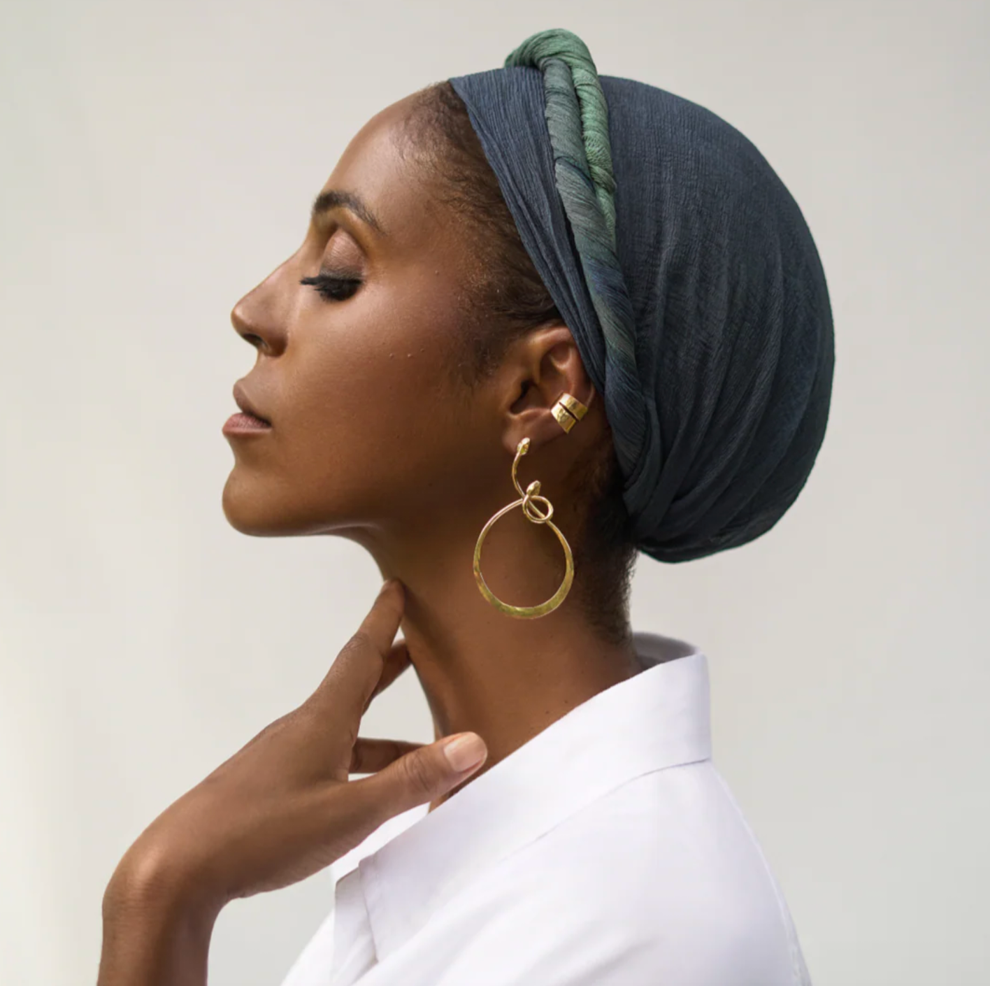 Serpent Flame Earrings - Medium Bronze