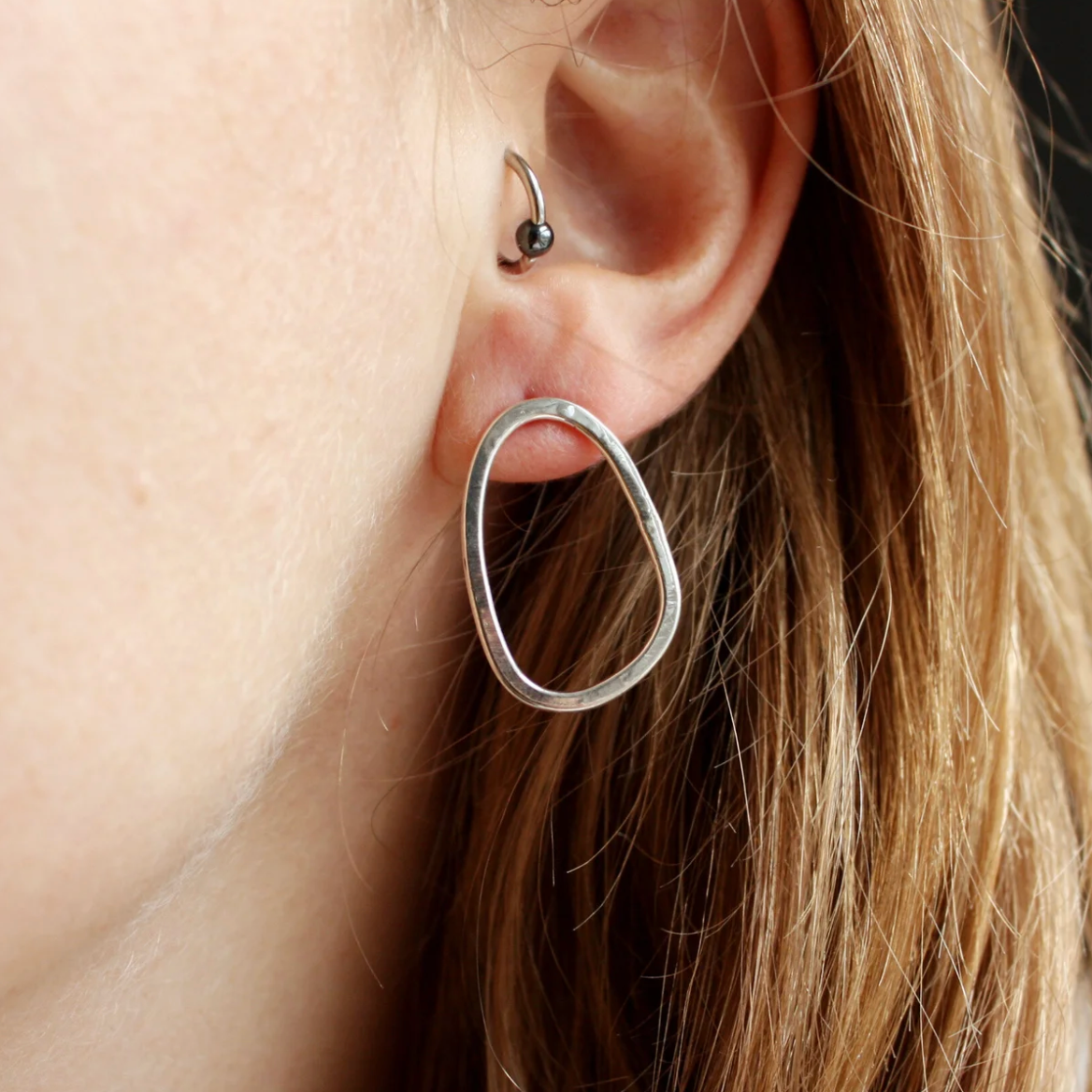 Rough Circle Studs