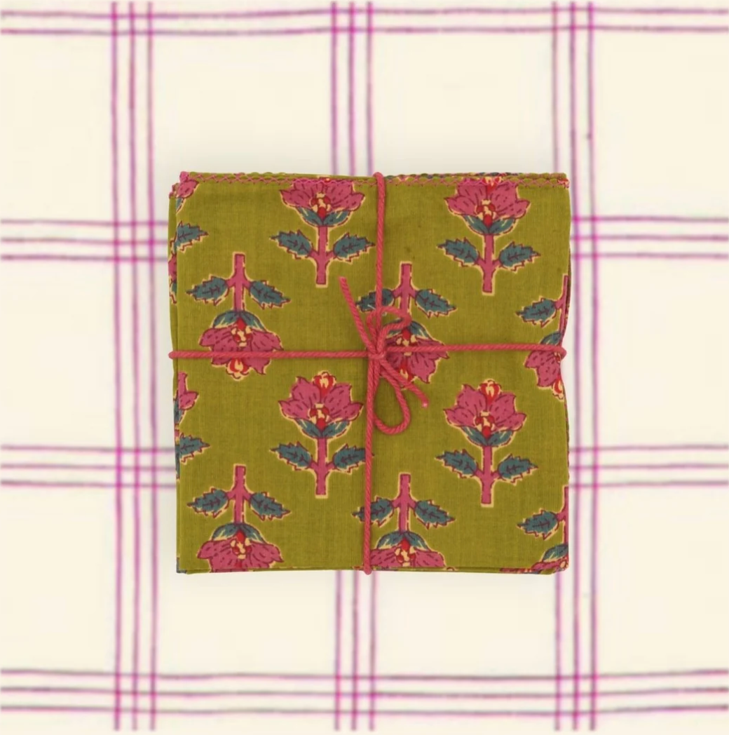Jonquille Olive Napkin Set