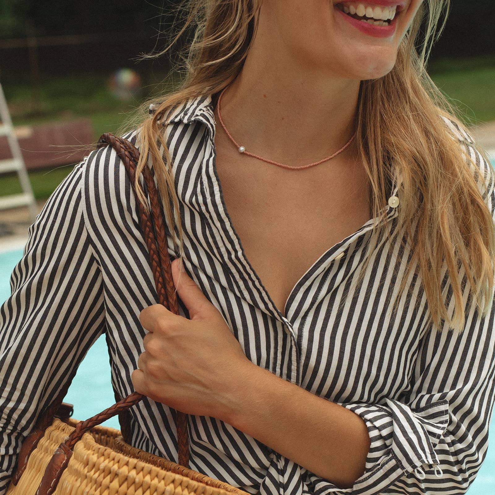 The Khadi Necklace - Pink Terra Cotta