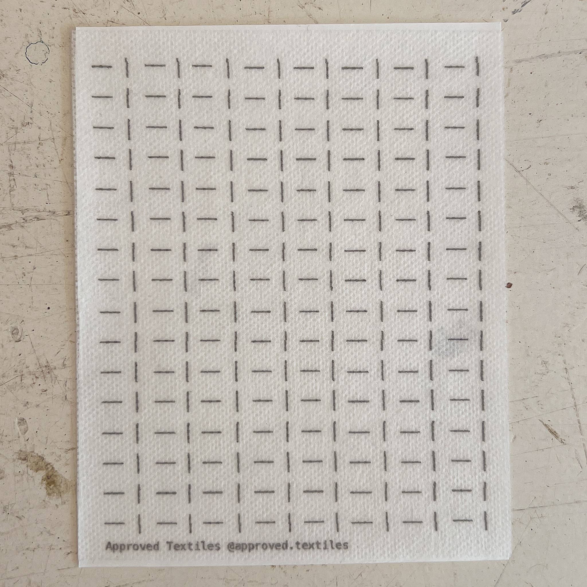 Visual Mending Embellishment Transfer- Vertical Dashes