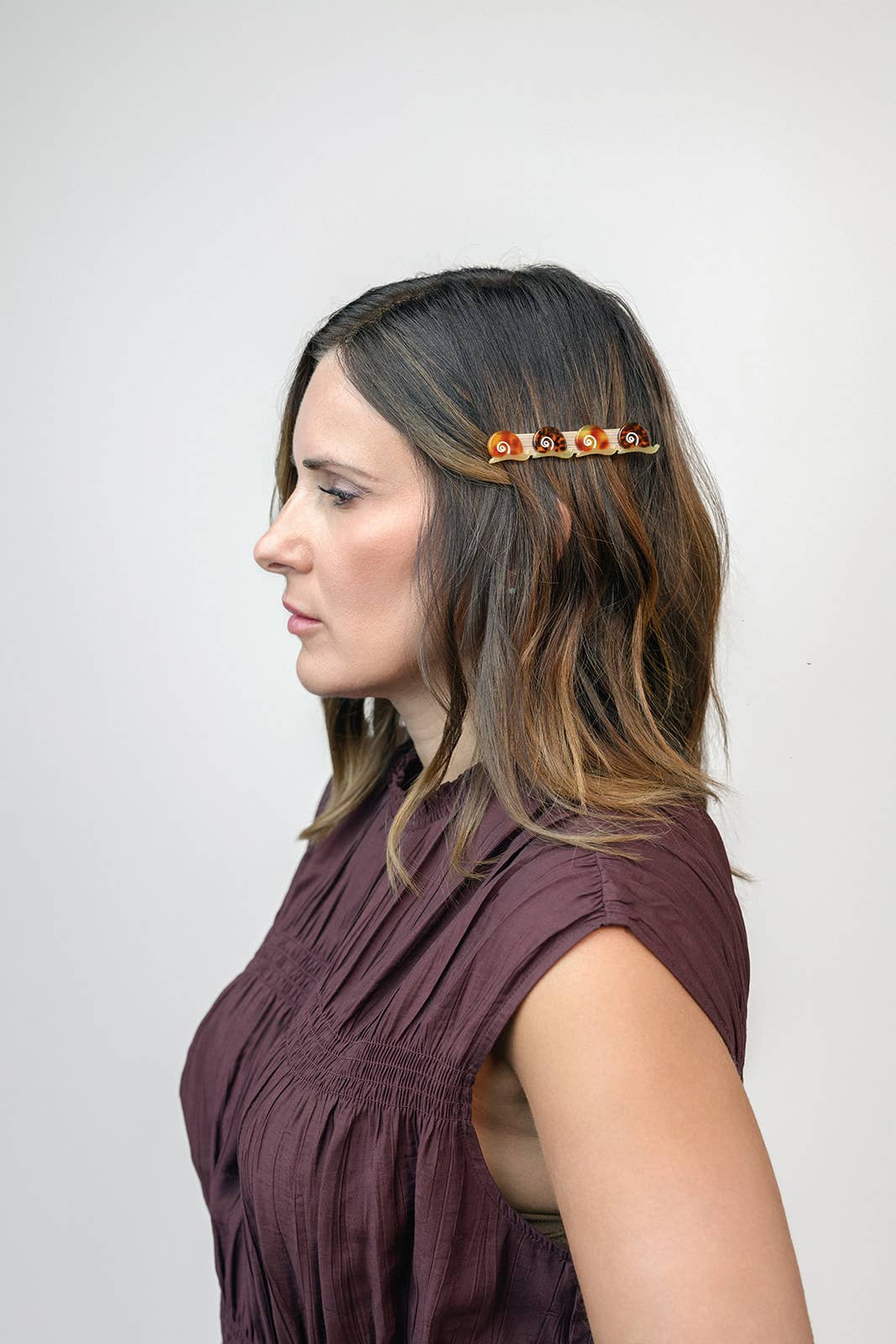 Escargot Snail Alligator Hair Clip