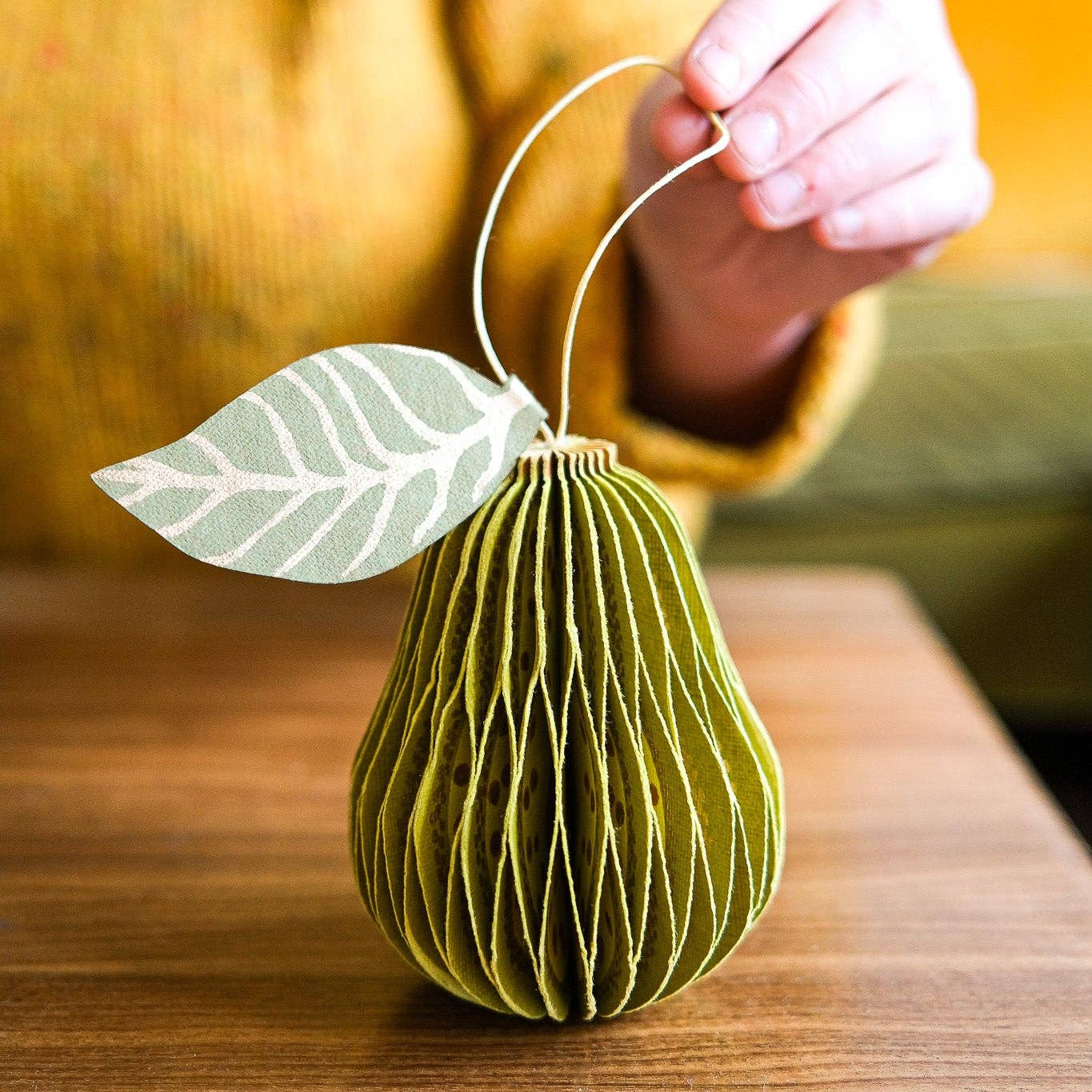 Pear Honeycomb Ornament