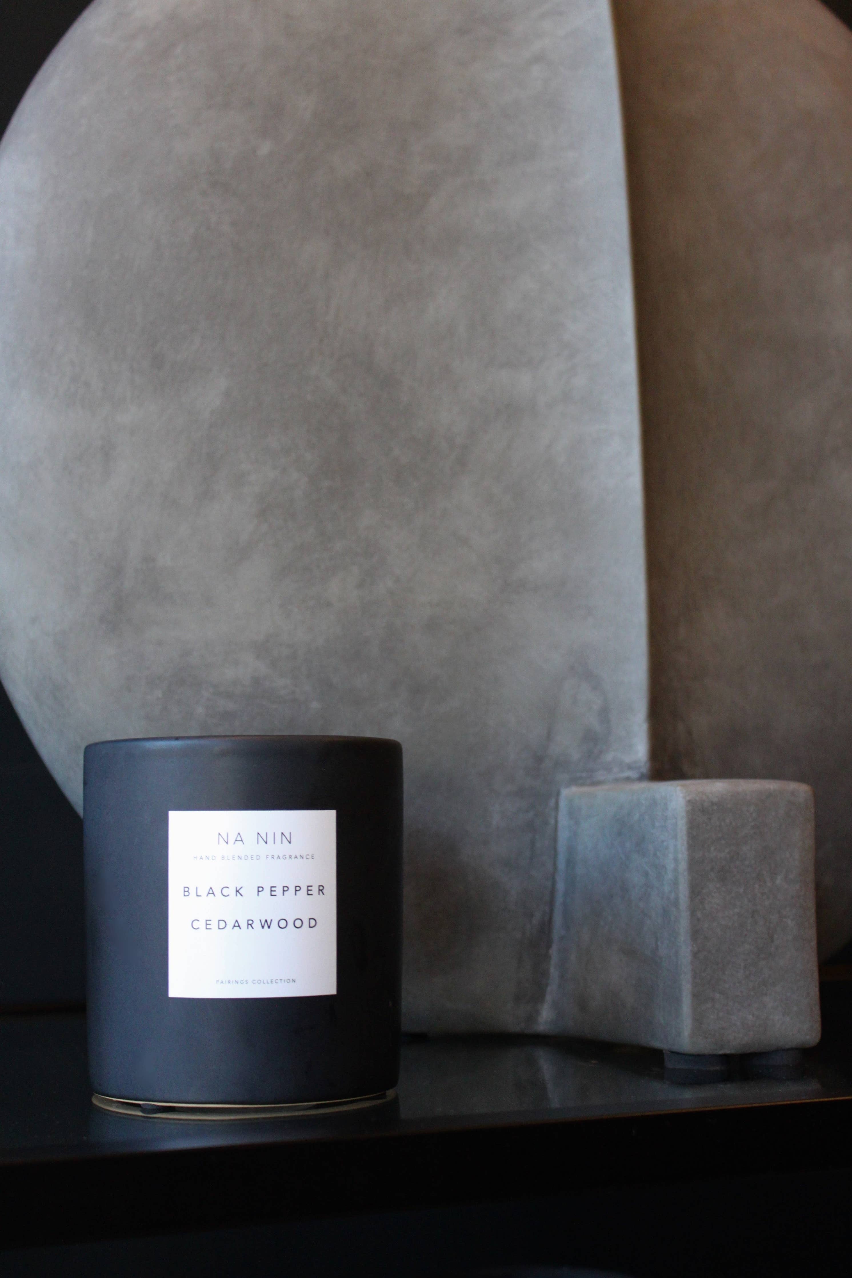 Black Pepper & Cedarwood Candle / Available in Multiple Sizes